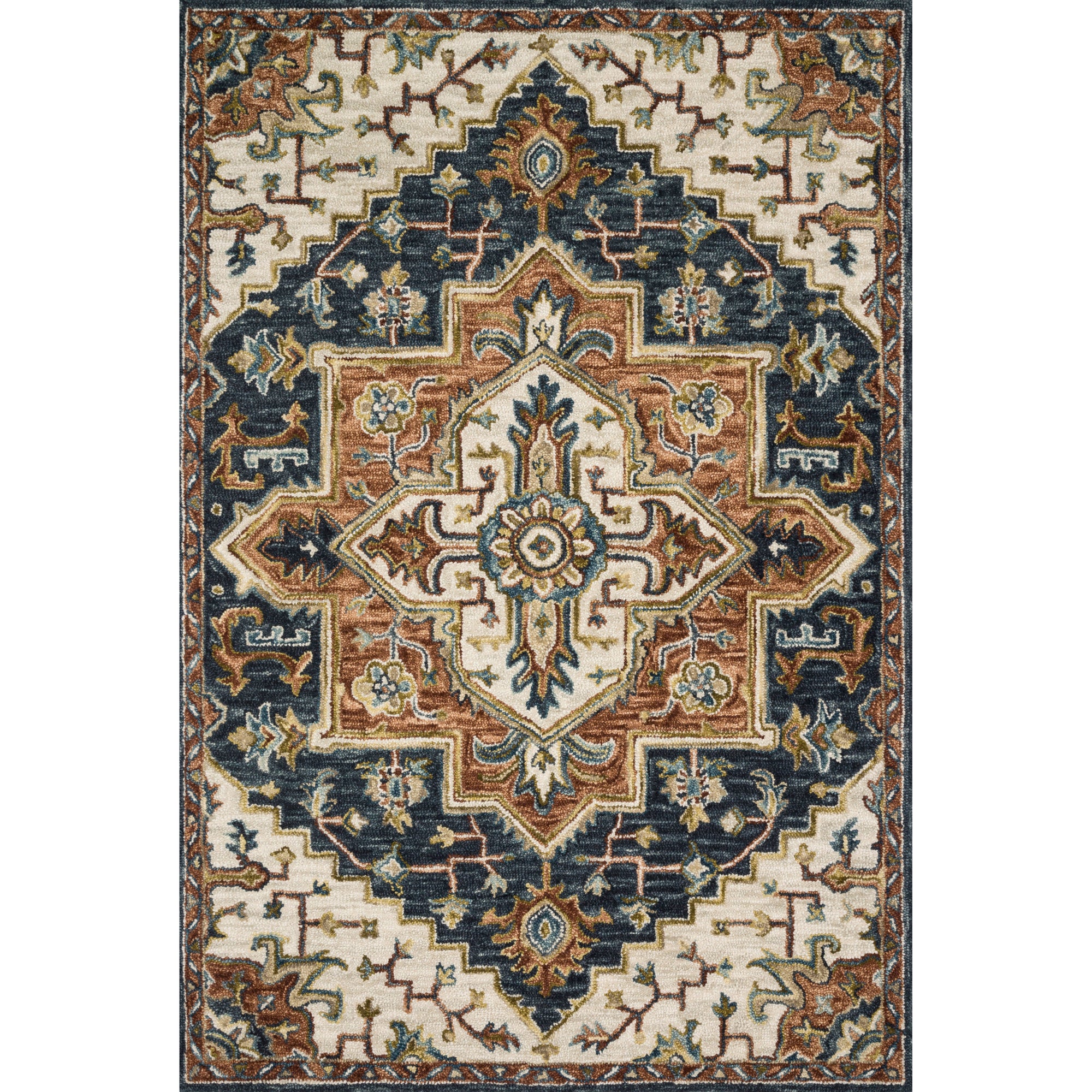 Rugs by Roo Loloi Victoria Blue Multi Area Rug in size 18" x 18" Sample