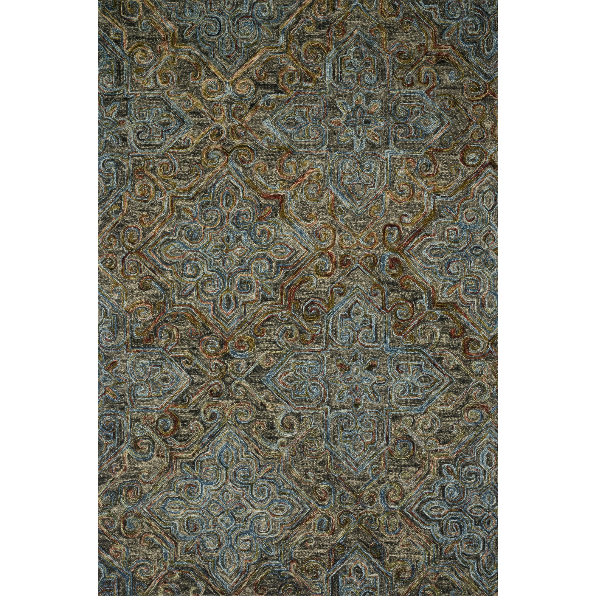 Rugs by Roo Loloi Victoria Charcoal Multi Area Rug in size 18" x 18" Sample