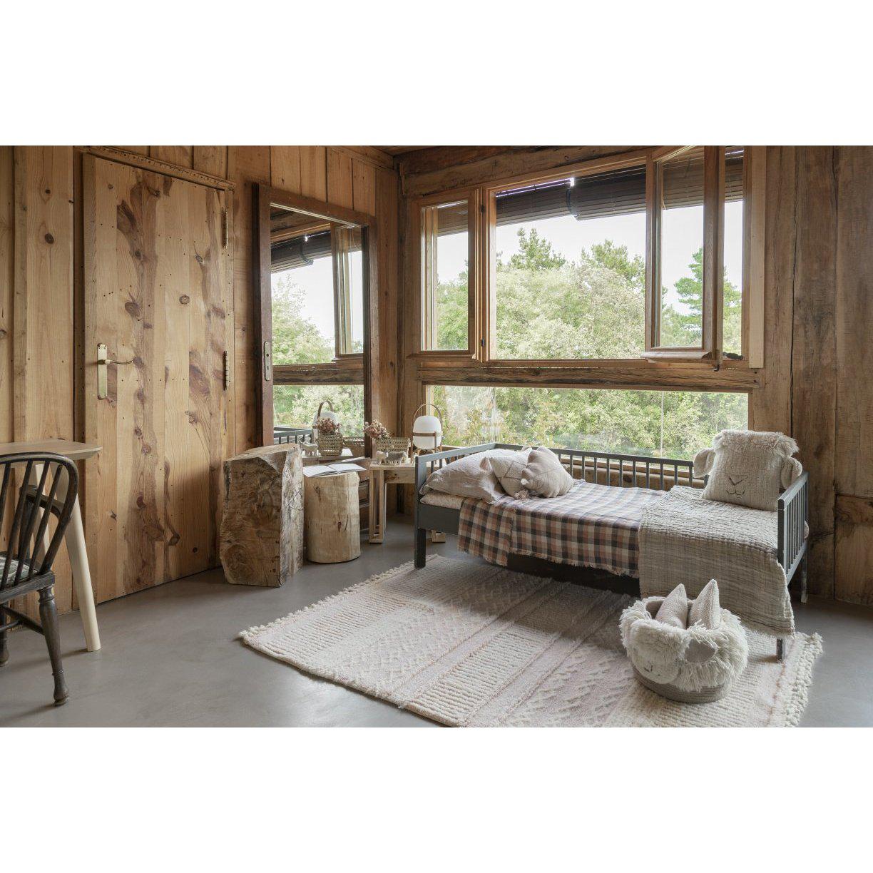 Rugs by Roo | Lorena Canals Pink Nose Sheep Woolable Basket-WO-BSK-NOSE