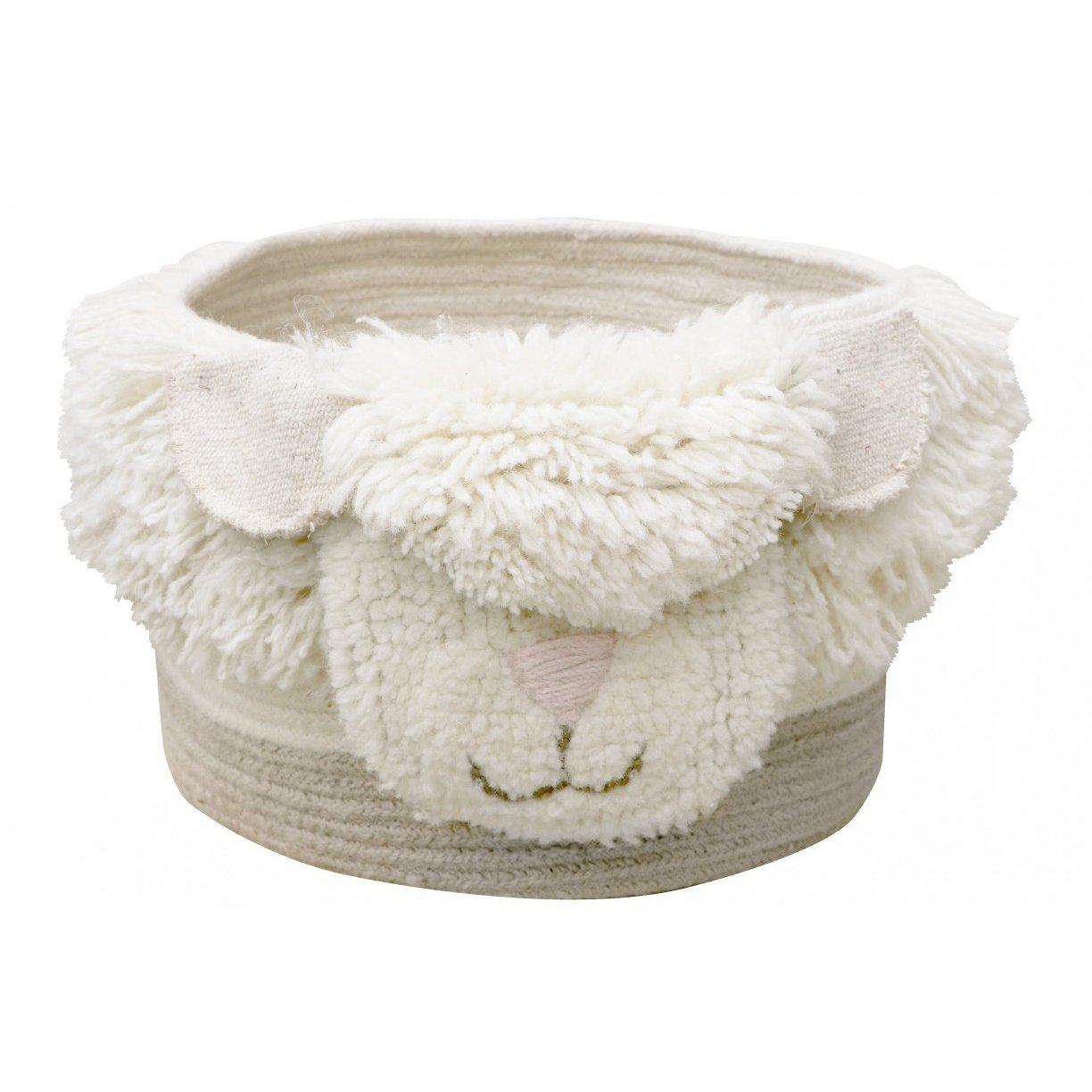 Rugs by Roo | Lorena Canals Pink Nose Sheep Woolable Basket-WO-BSK-NOSE
