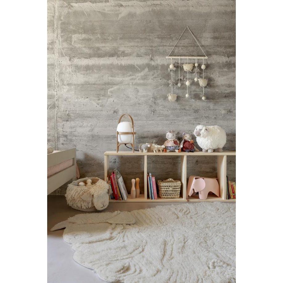 Rugs by Roo | Lorena Canals Pink Nose Sheep Woolable Basket-WO-BSK-NOSE
