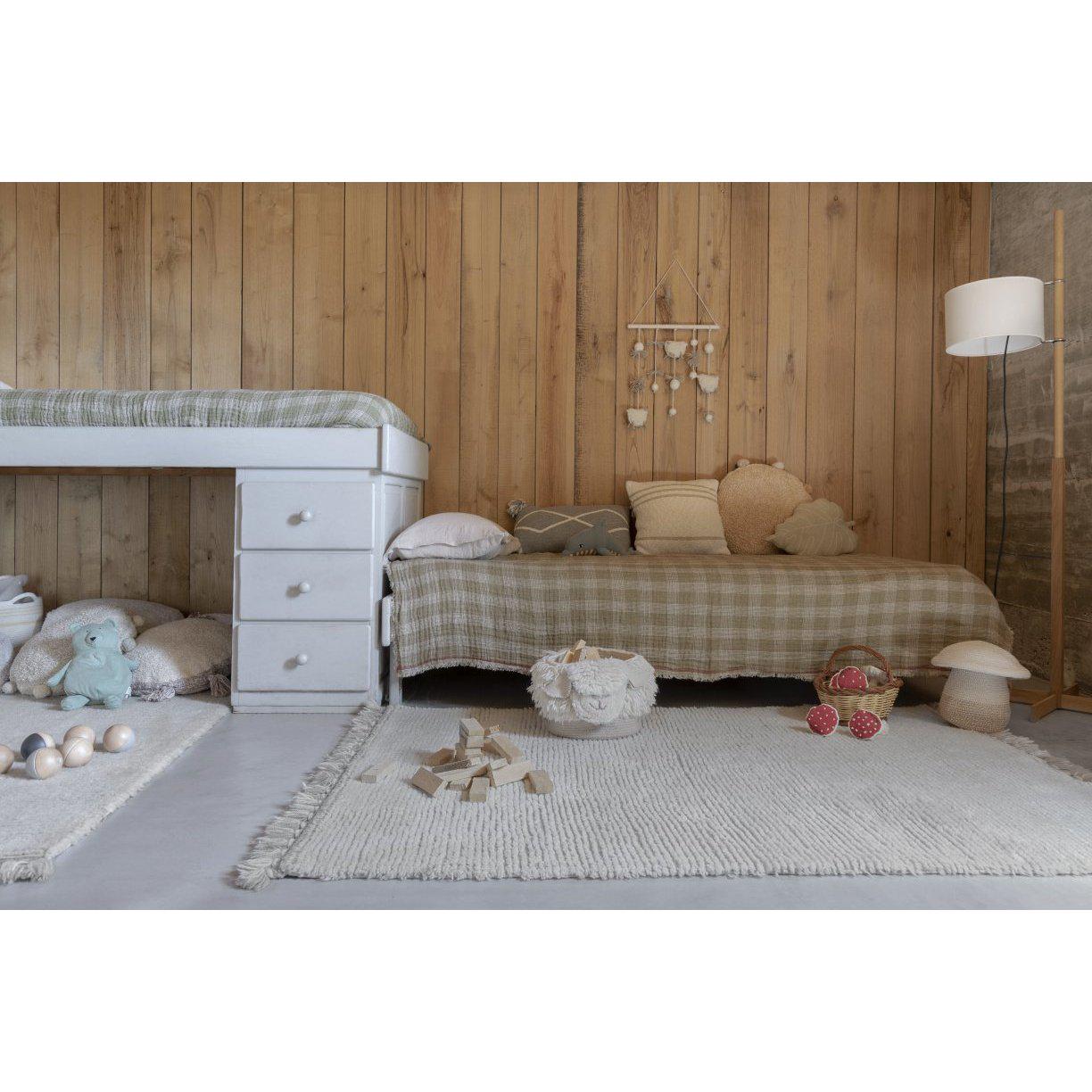 Rugs by Roo | Lorena Canals Ari Sheep White Woolable Area Rug-WO-ARI-WH-K