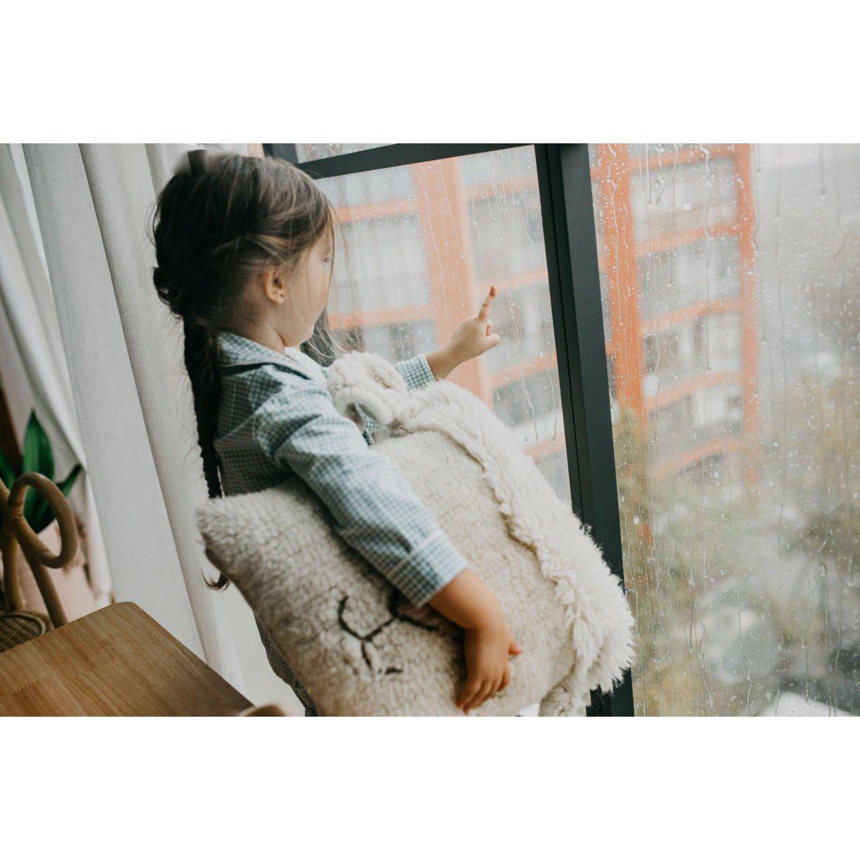 Rugs by Roo | Lorena Canals Pink Nose Sheep Woolable Cushion-WO-SC-NOSE