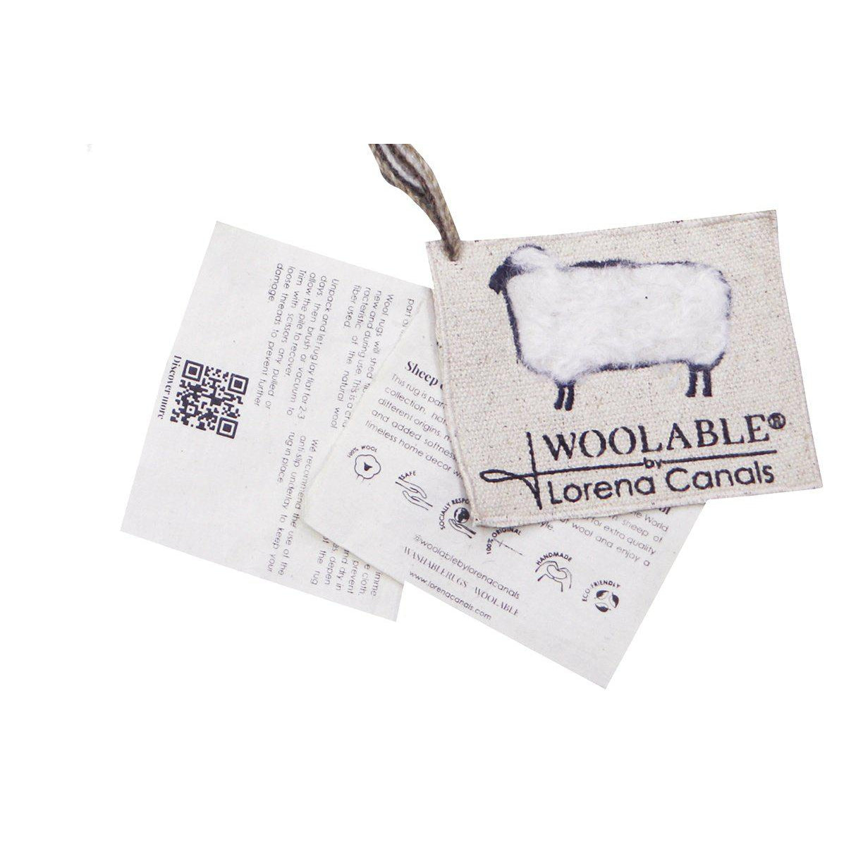 Rugs by Roo | Lorena Canals Tundra White Woolable Area Rug-WO-TUN-WH-S