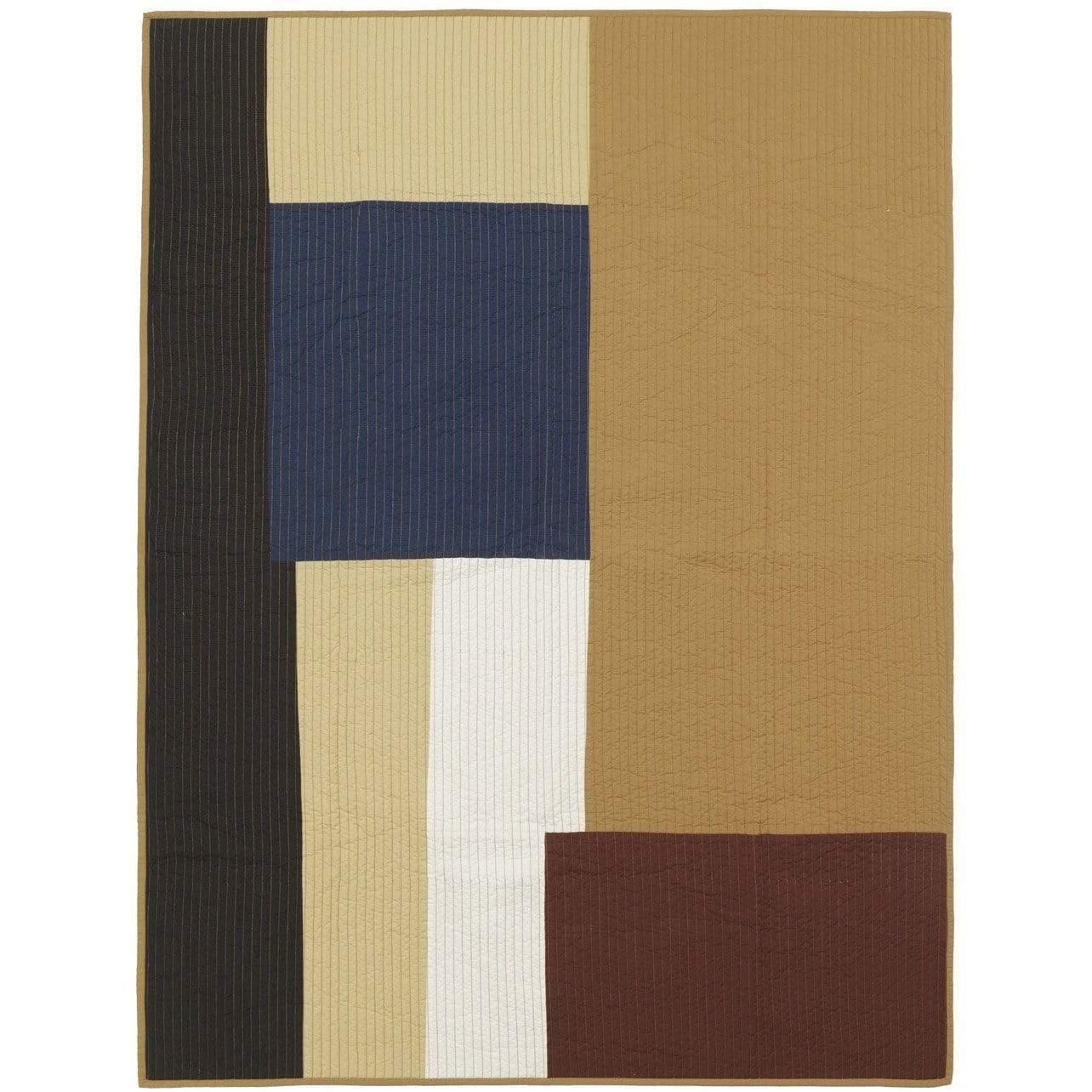 Rugs by Roo | ferm LIVING Shay Patchwork Quilt Blanket Mustard-100121-301