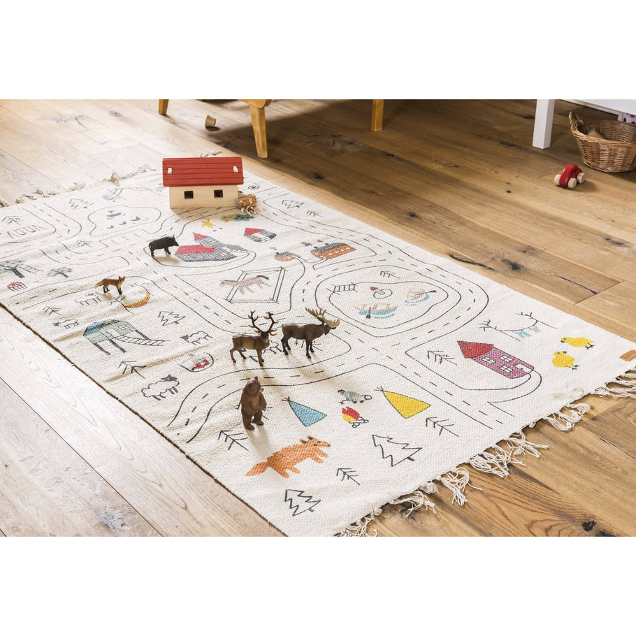 Rugs by Roo | Handwoven Nursery Play Rug - Natural Material