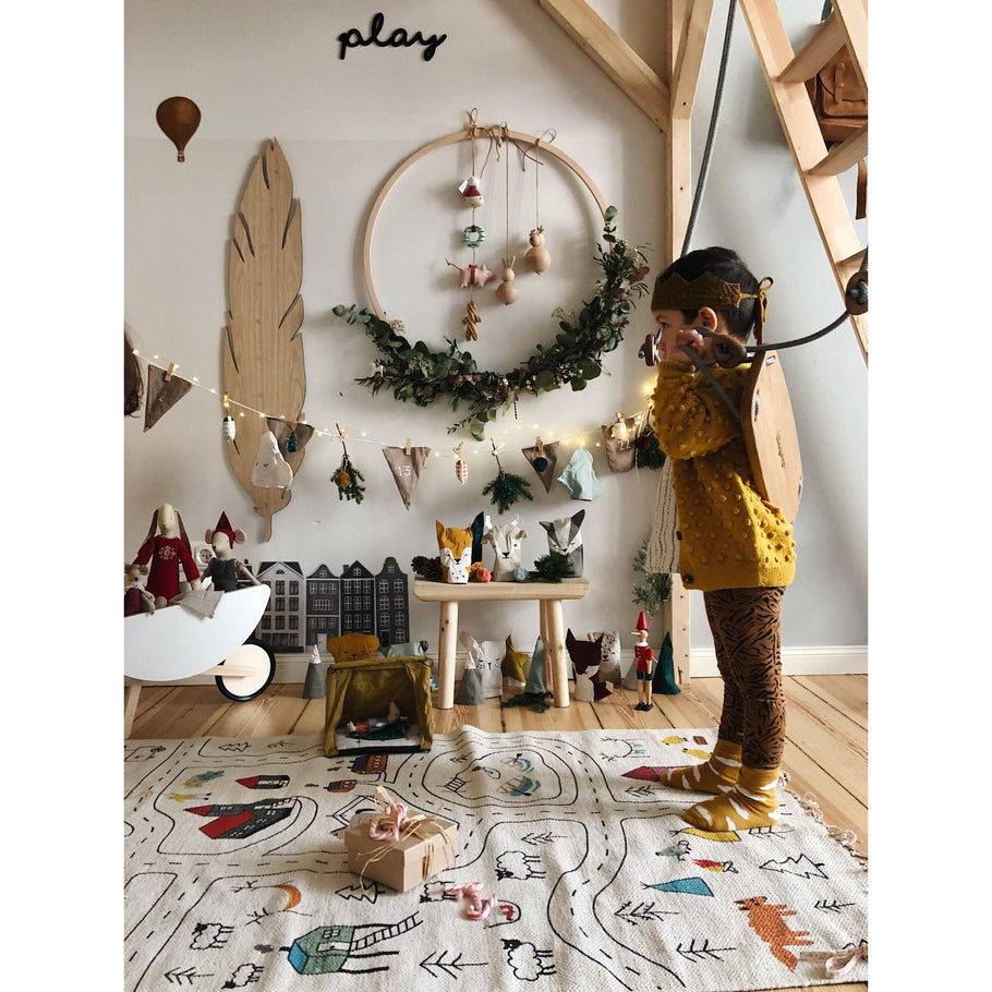 Rugs by Roo | Handwoven Nursery Play Rug - Natural Material