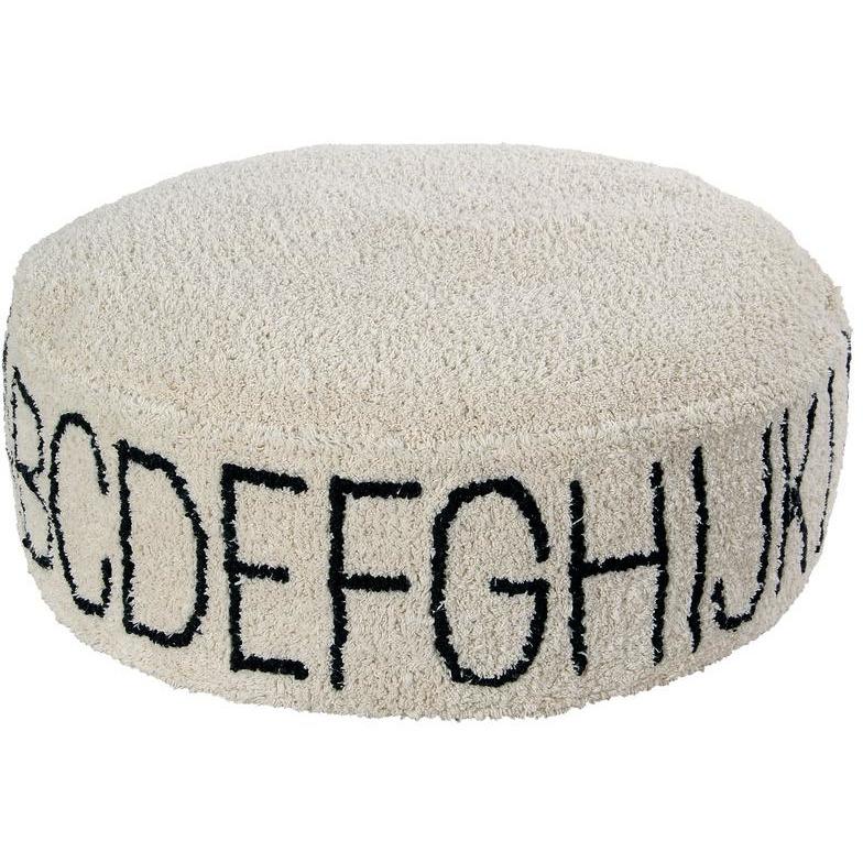 Rugs by Roo | Lorena Canals ABC Natural Black Pouffe-P-ABC-NBK