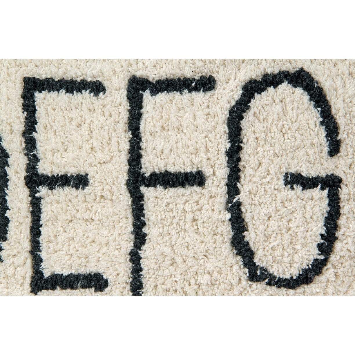 Rugs by Roo | Lorena Canals ABC Natural Black Pouffe-P-ABC-NBK