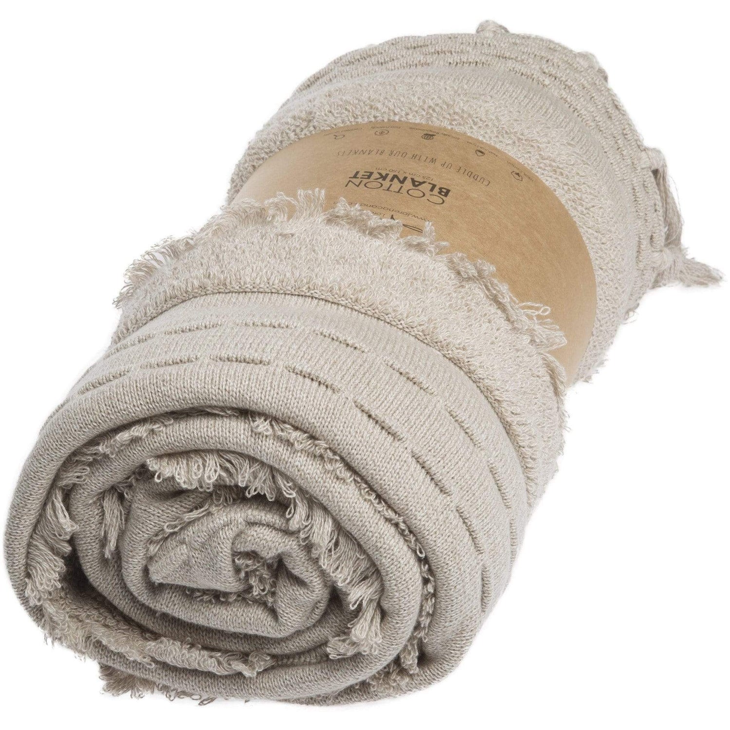 Rugs by Roo | Lorena Canals Air Dune White Knitted Blanket-BLC-AIR-DWH