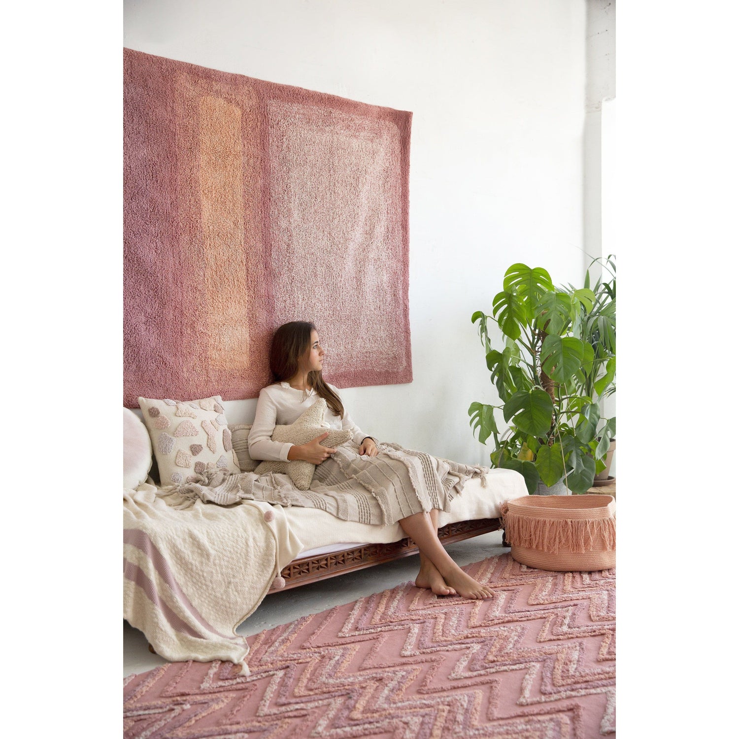 Rugs by Roo | Lorena Canals Air Dune White Knitted Blanket-BLC-AIR-DWH