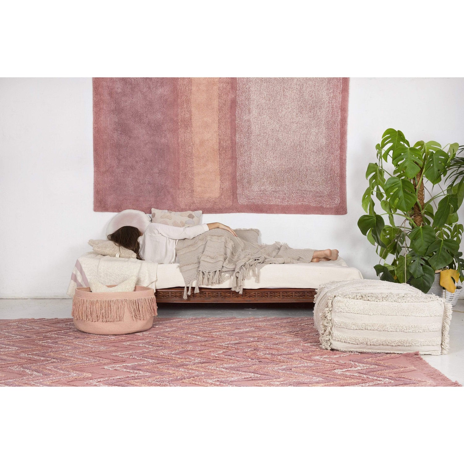 Rugs by Roo | Lorena Canals Air Dune White Knitted Blanket-BLC-AIR-DWH