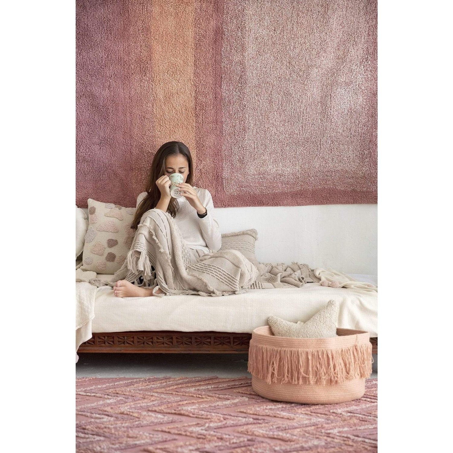 Rugs by Roo | Lorena Canals Air Dune White Knitted Blanket-BLC-AIR-DWH