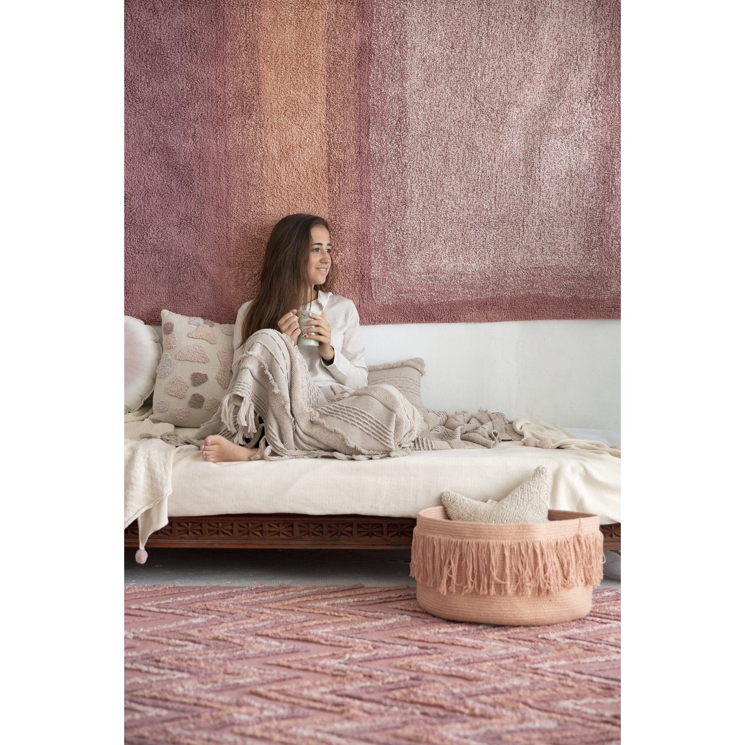 Rugs by Roo | Lorena Canals Air Dune White Knitted Blanket-BLC-AIR-DWH
