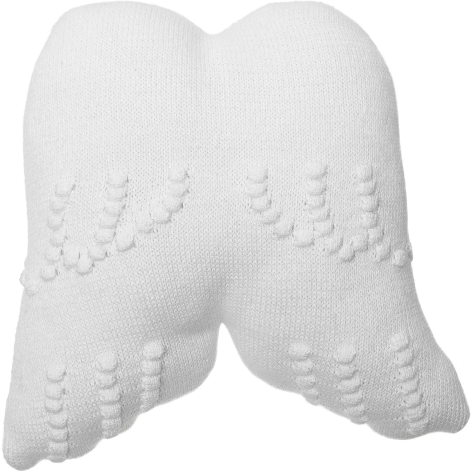 Rugs by Roo | Lorena Canals Angel Wings Knitted White Cushion-SC-ANGELWING