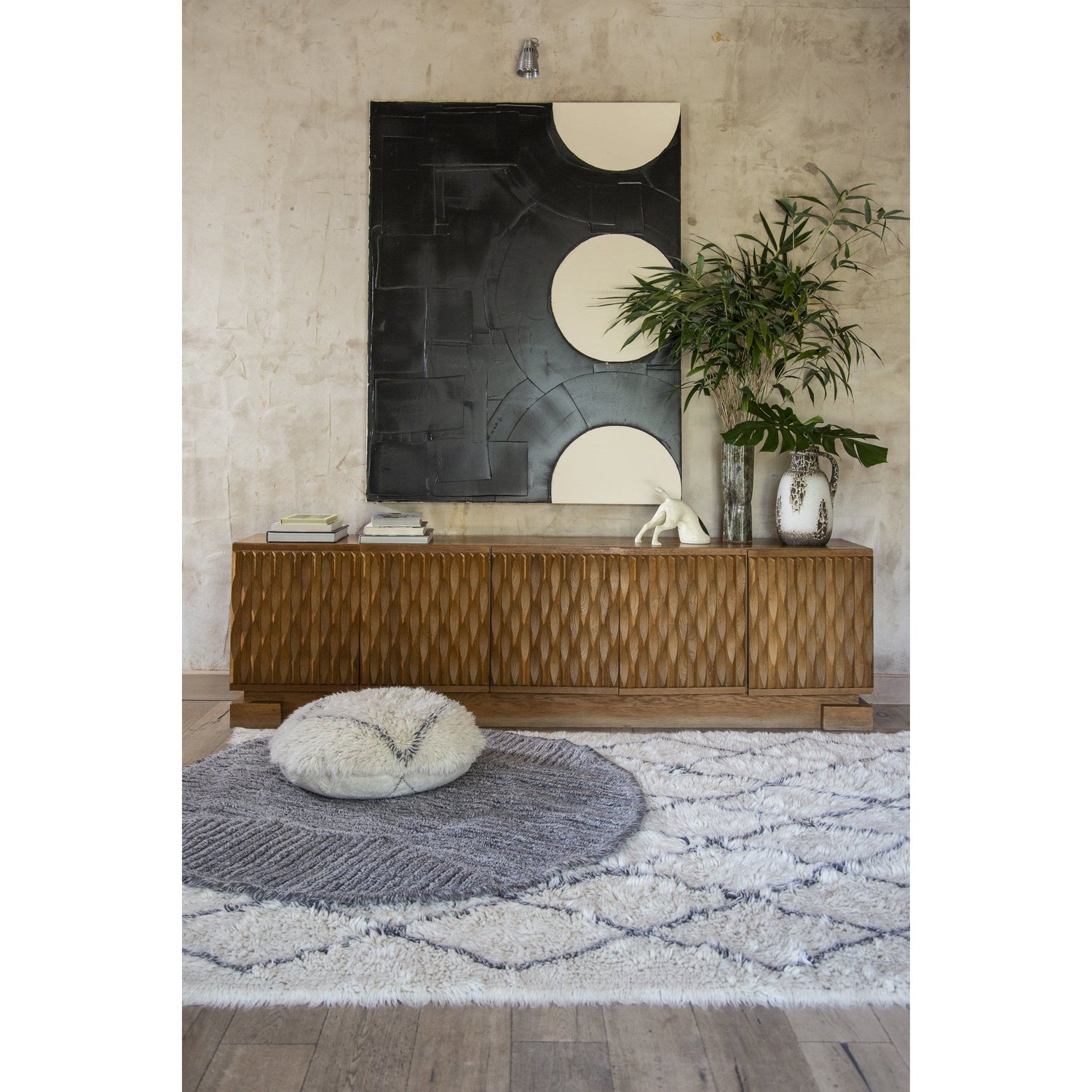 Rugs by Roo | Lorena Canals Berber Soul Wool Washable Pouffe-WO-P-BERB