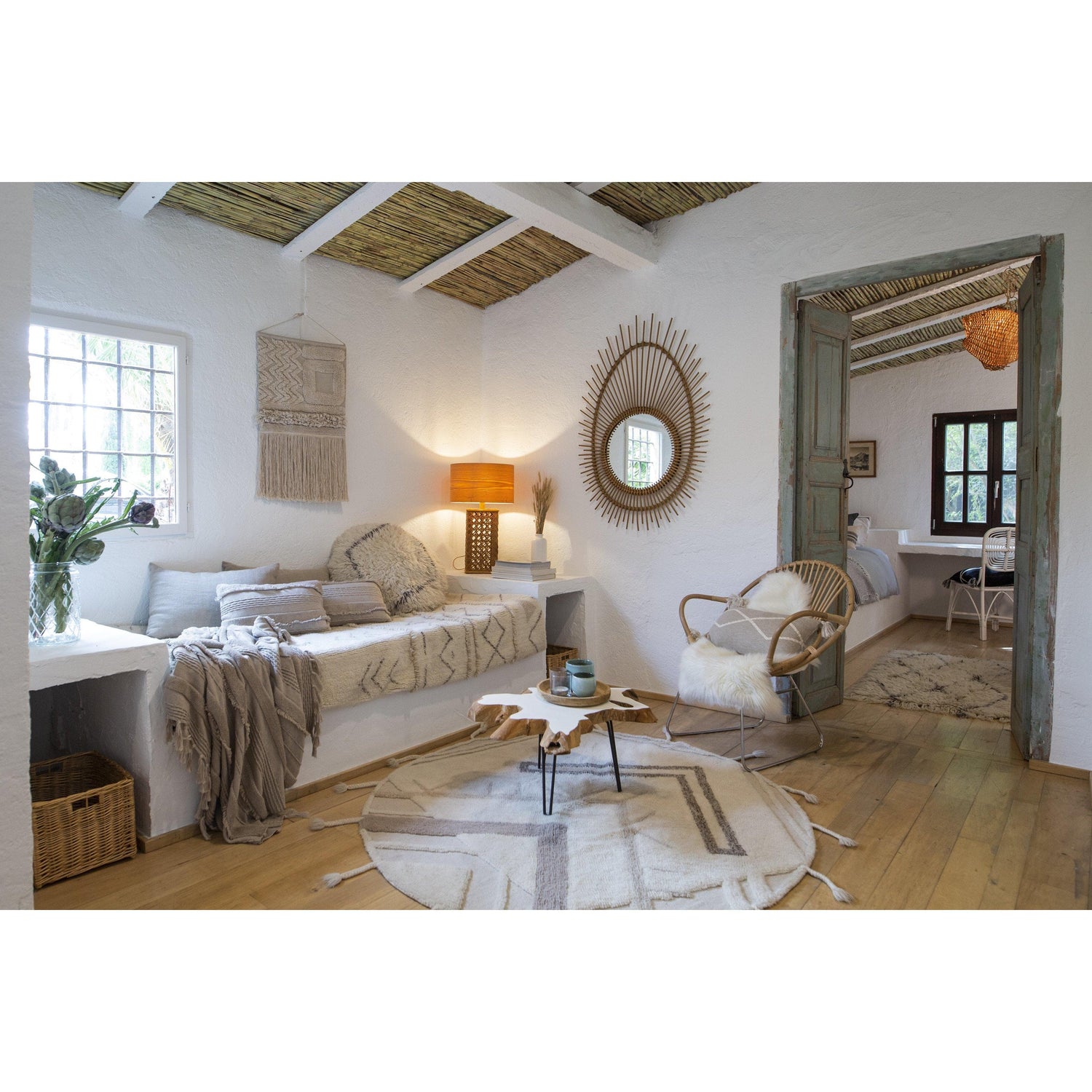 Rugs by Roo | Lorena Canals Berber Soul Wool Washable Pouffe-WO-P-BERB