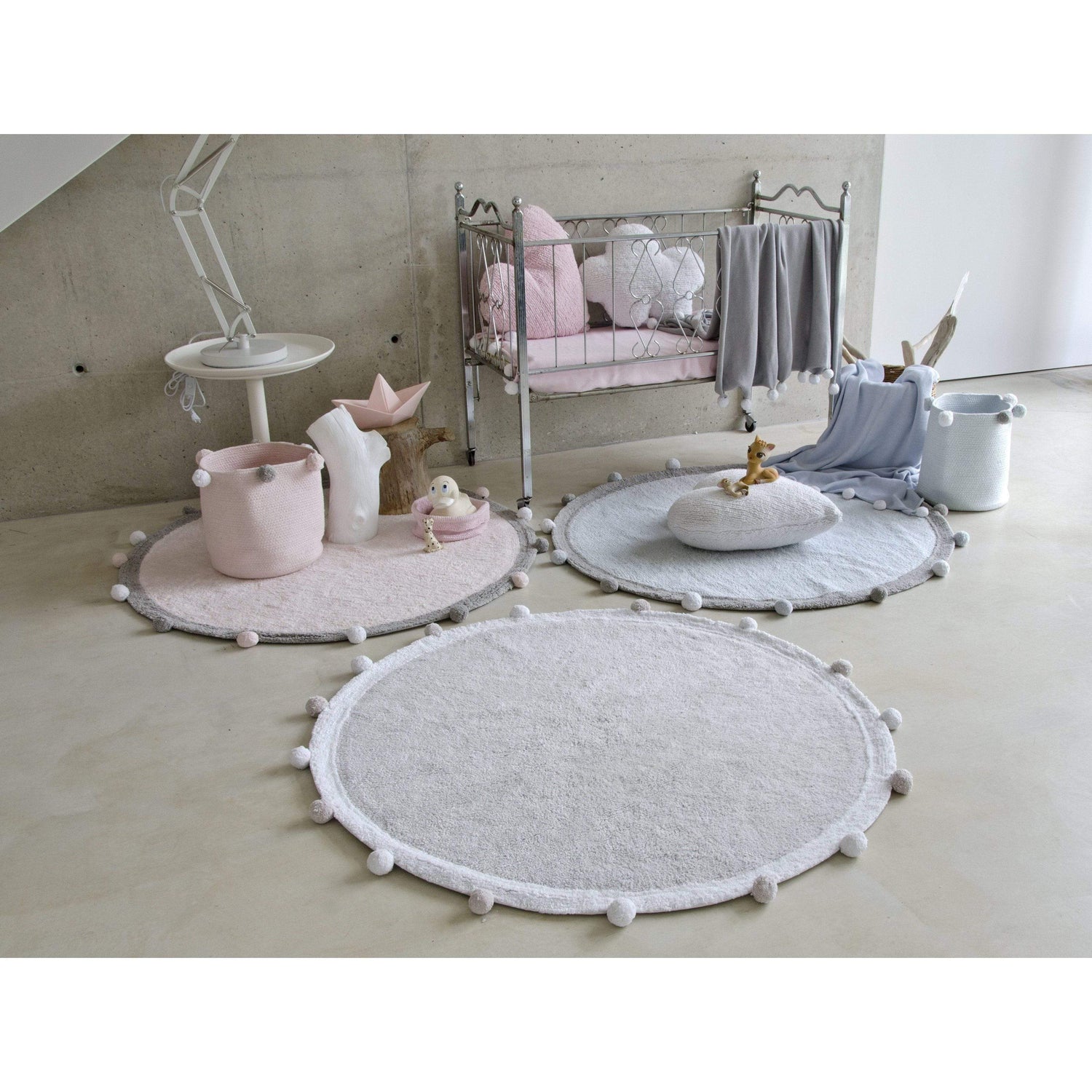 Rugs by Roo | Lorena Canals Bubbly Pink Baby Basket-BSK-BUBBLY-PINK
