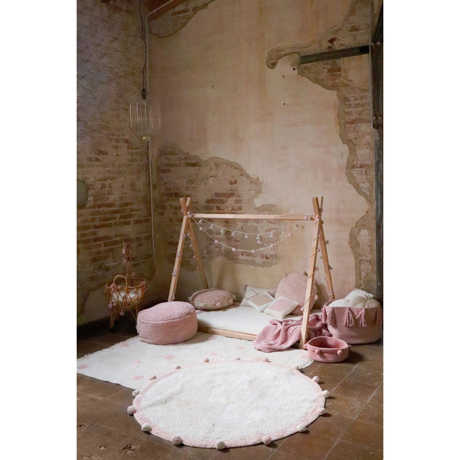 Rugs by Roo | Lorena Canals Bubbly Vintage Nude Floor Cushion-SC-BUB-VNU