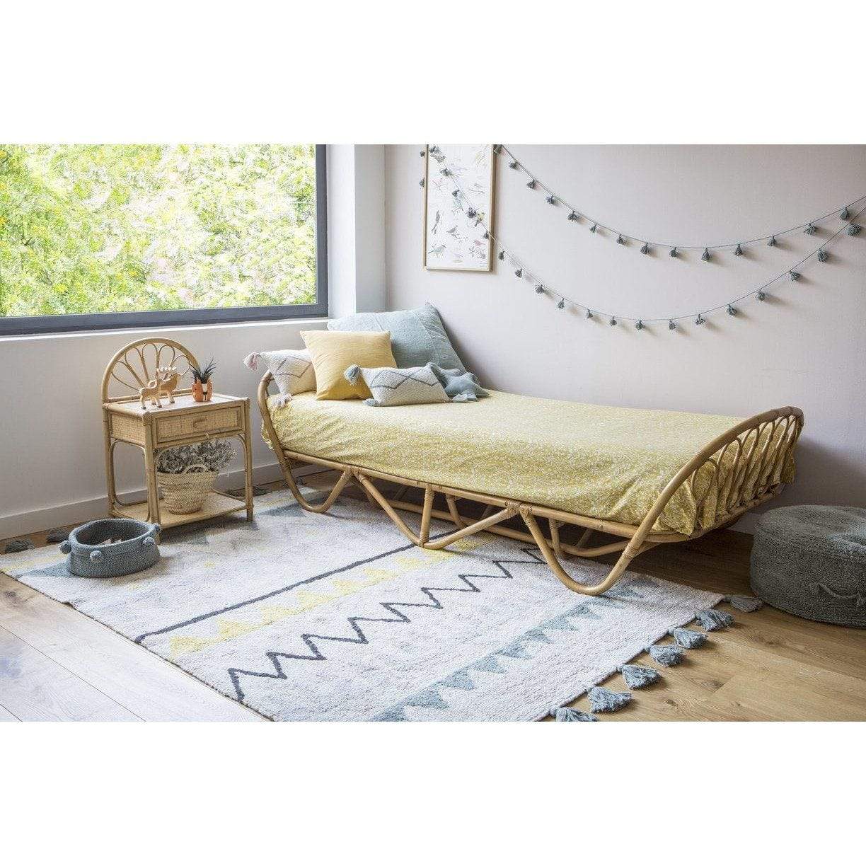 Rugs by Roo | Lorena Canals Chill Vintage Blue Pouffe-P-CHILL-VBL