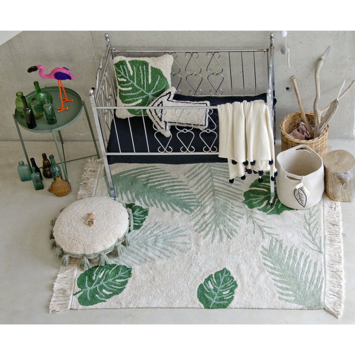 Rugs by Roo | Lorena Canals Monstera Cushion-SC-MONSTERA