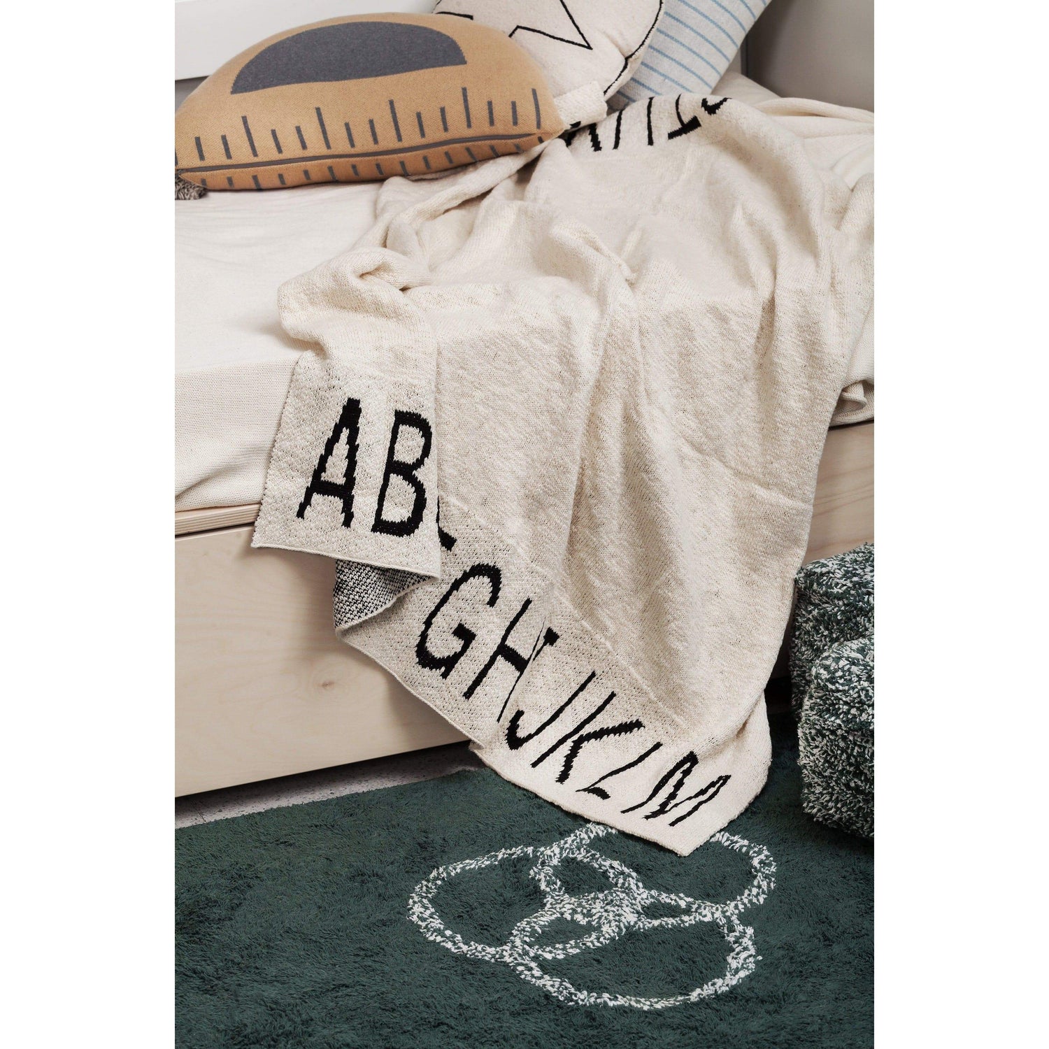 Rugs by Roo | Lorena Canals Ruler Knitted Cushion-SC-RULER