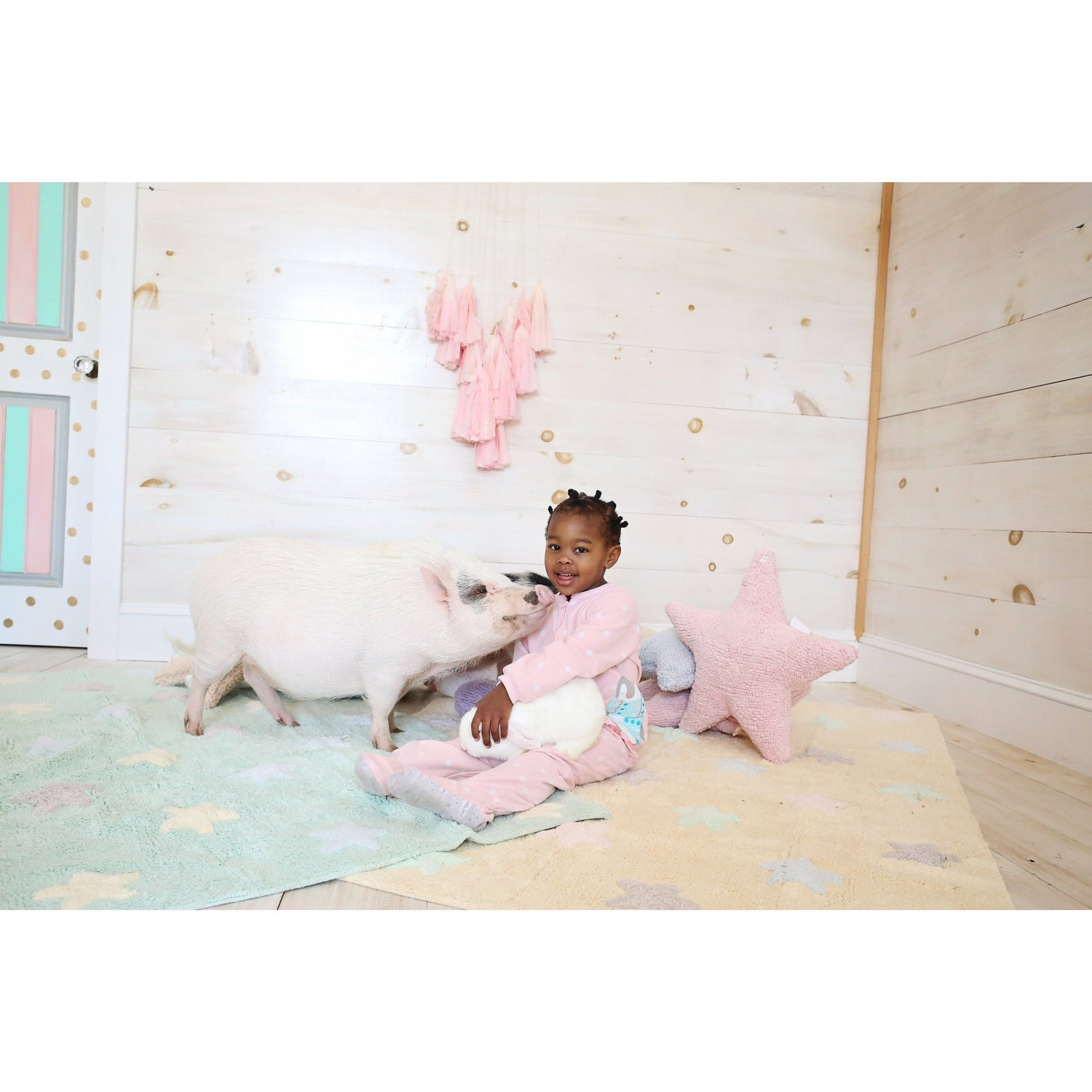 Rugs by Roo | Lorena Canals Star Pink Cushion-SC-ST-PK