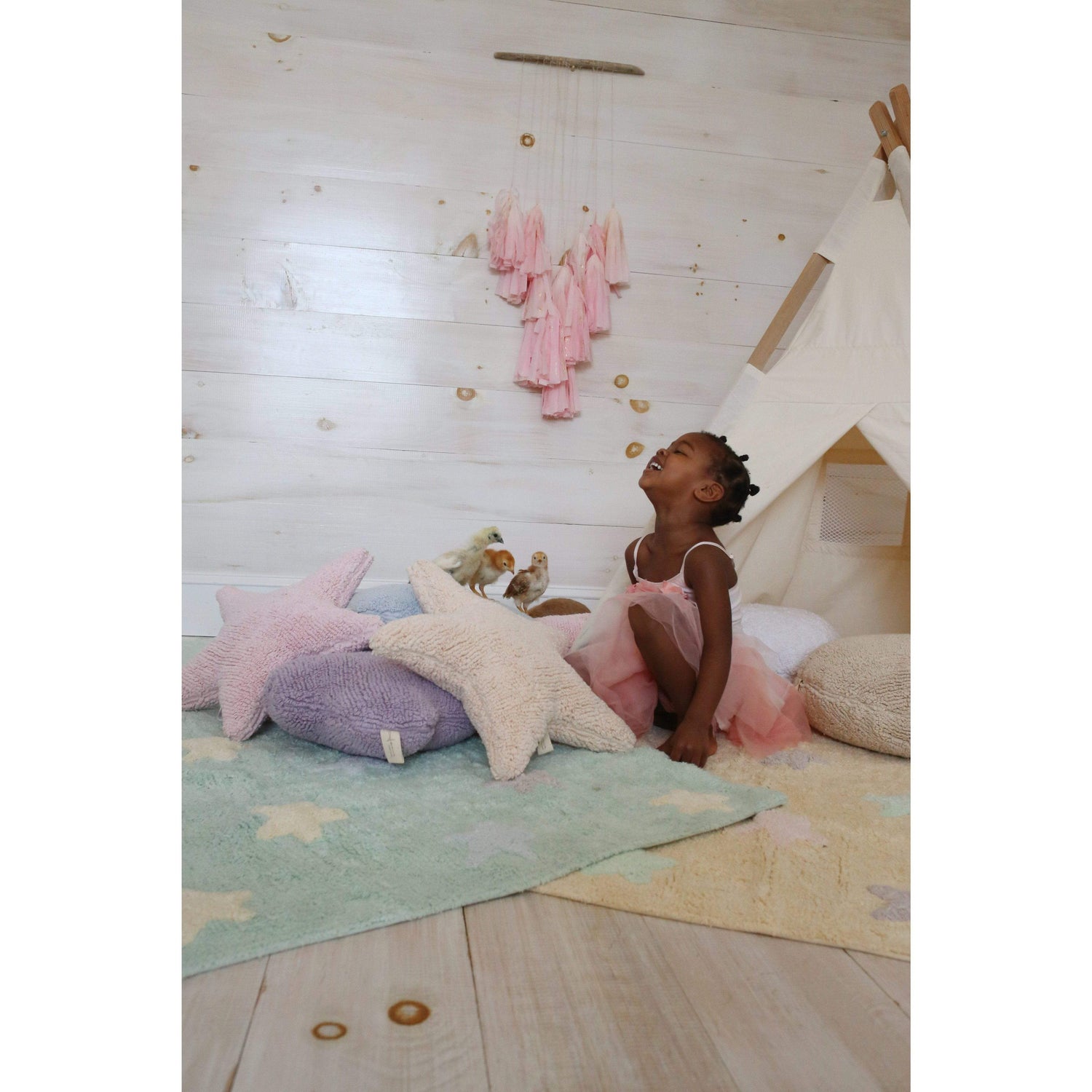 Rugs by Roo | Lorena Canals Star Pink Cushion-SC-ST-PK