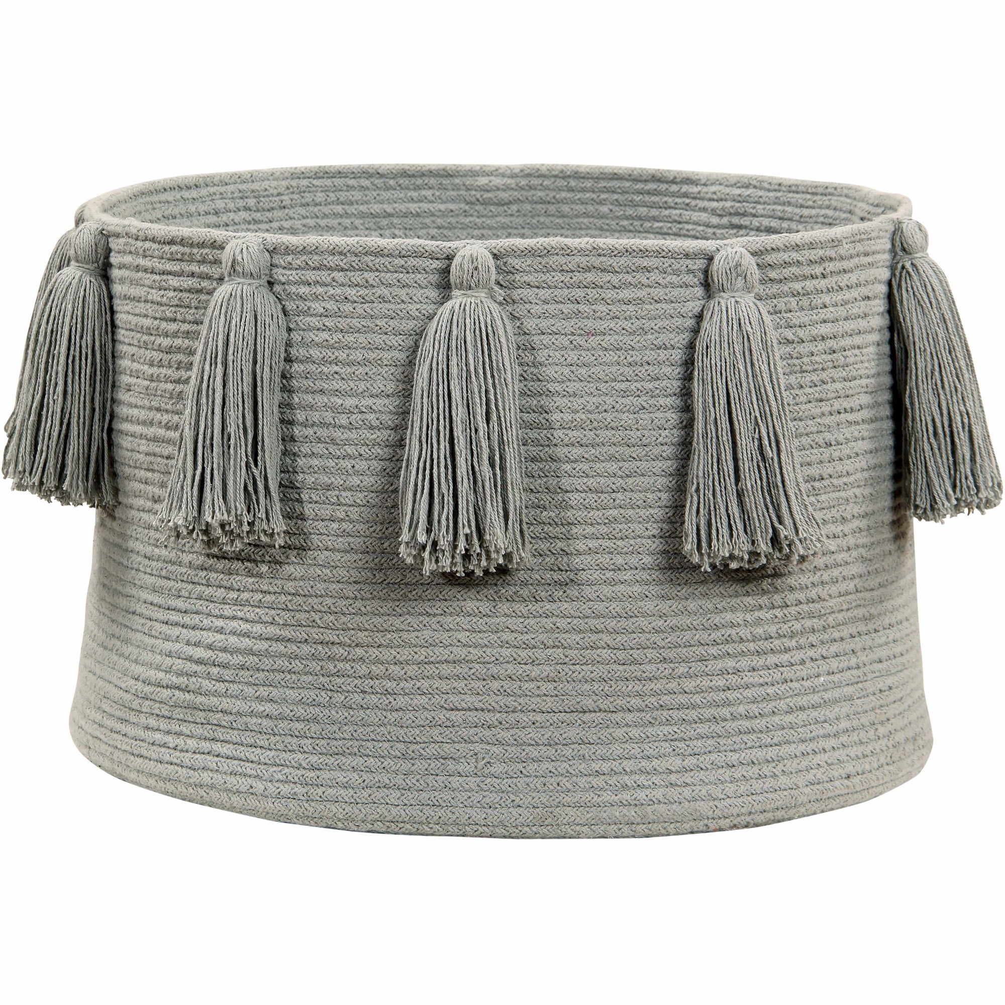 Rugs by Roo | Lorena Canals Tassels Light Grey Basket-BSK-TAS-LGR