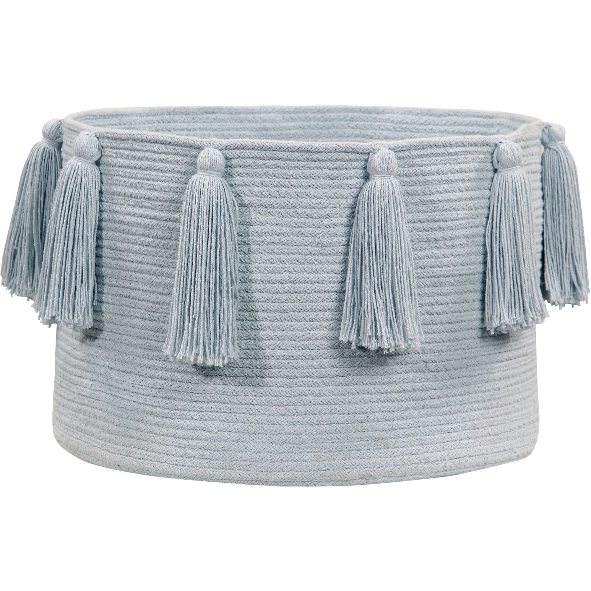 Rugs by Roo | Lorena Canals Tassels Soft Blue Basket-BSK-TAS-BL