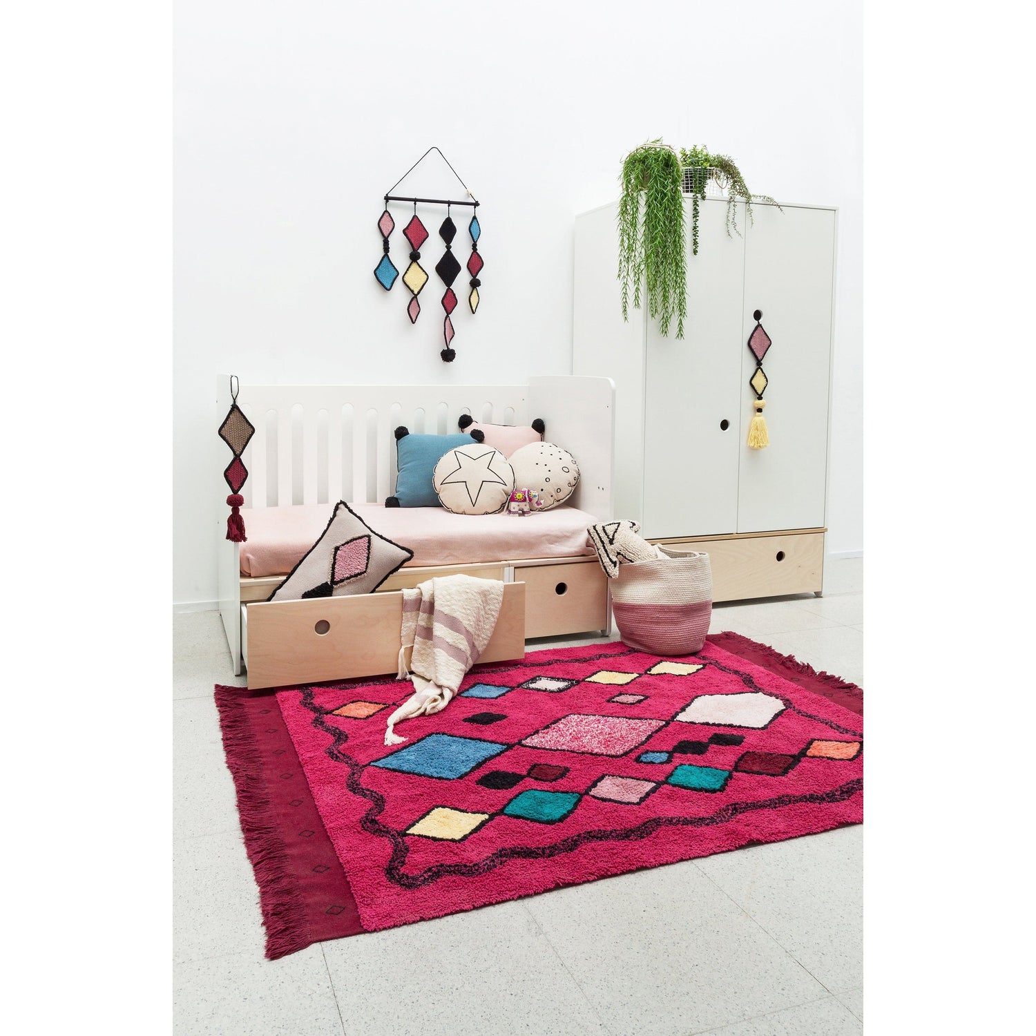 Rugs by Roo | Lorena Canals Zoco Ash Rose Natural Basket-BSK-ZOCO-ASH