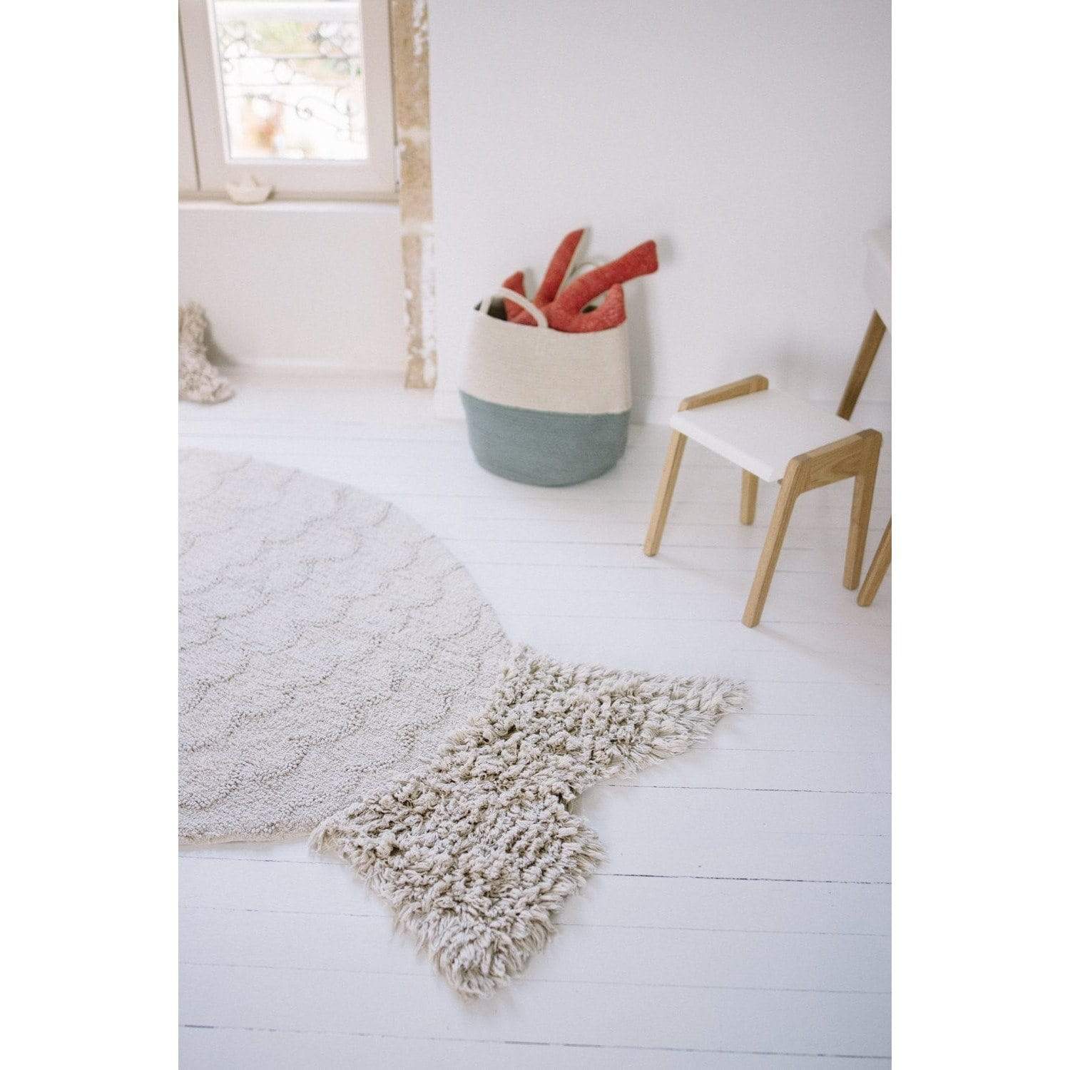 Rugs by Roo | Lorena Canals Zoco Vintage Blue Natural Basket-BSK-ZOCO-VINTBL