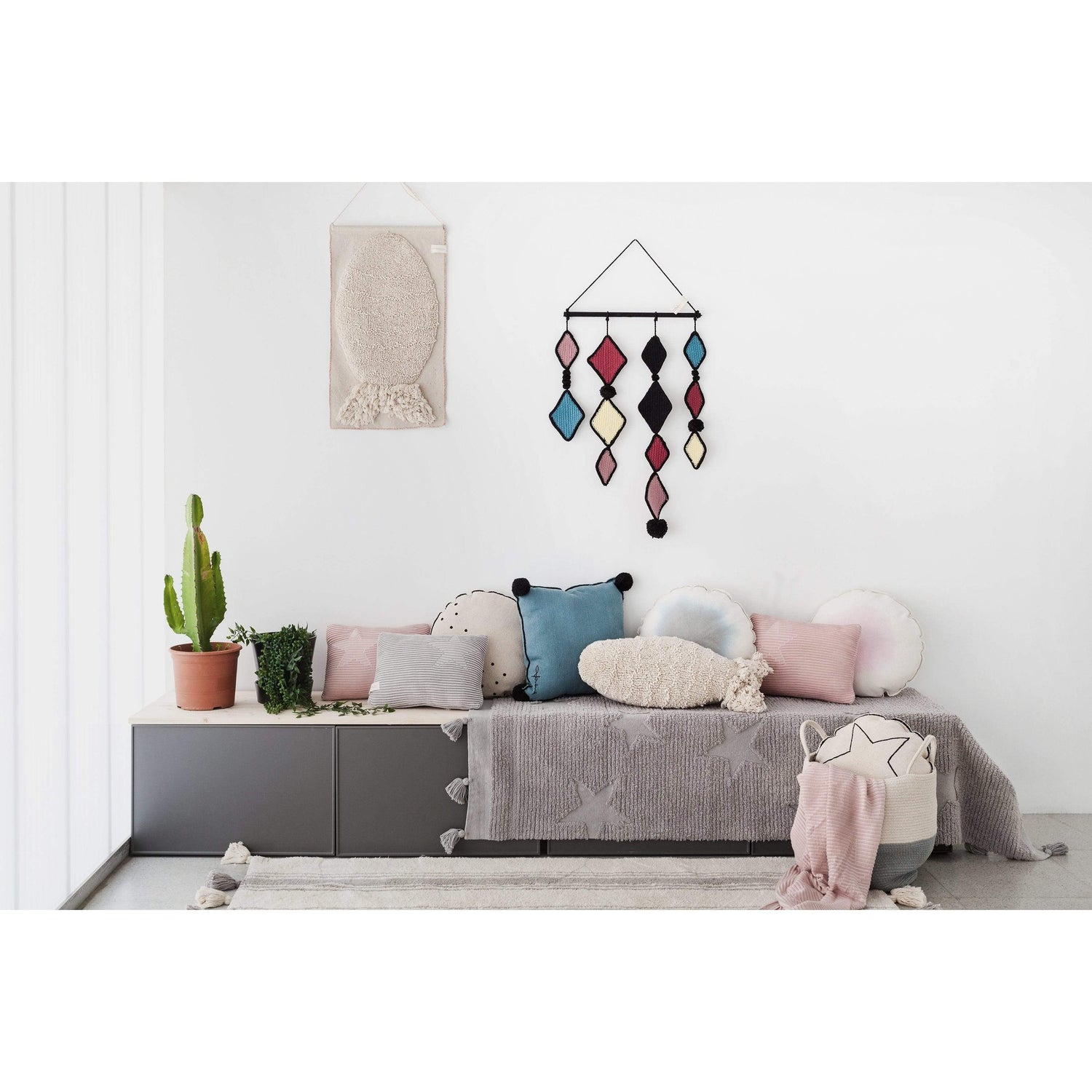 Rugs by Roo | Lorena Canals Zoco Vintage Blue Natural Basket-BSK-ZOCO-VINTBL