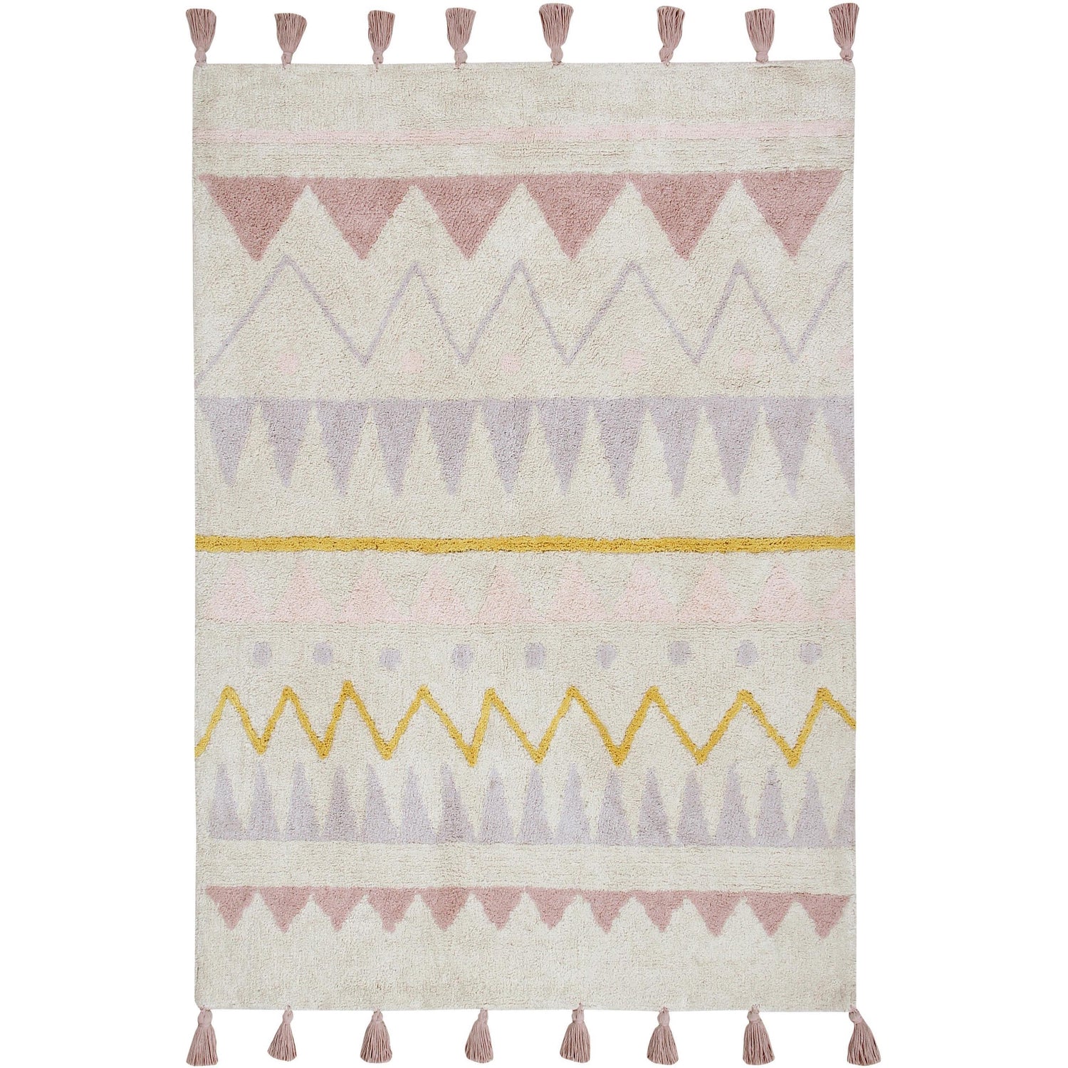 Azteca Natural Vintage Nude Machine Washable Rug