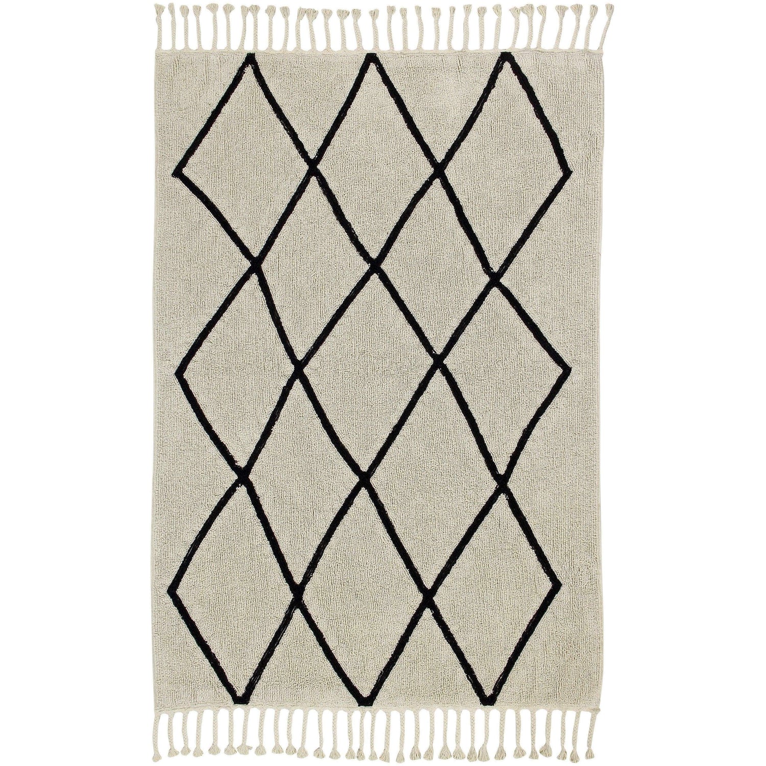 Bereber Beige Machine Washable Area Rug