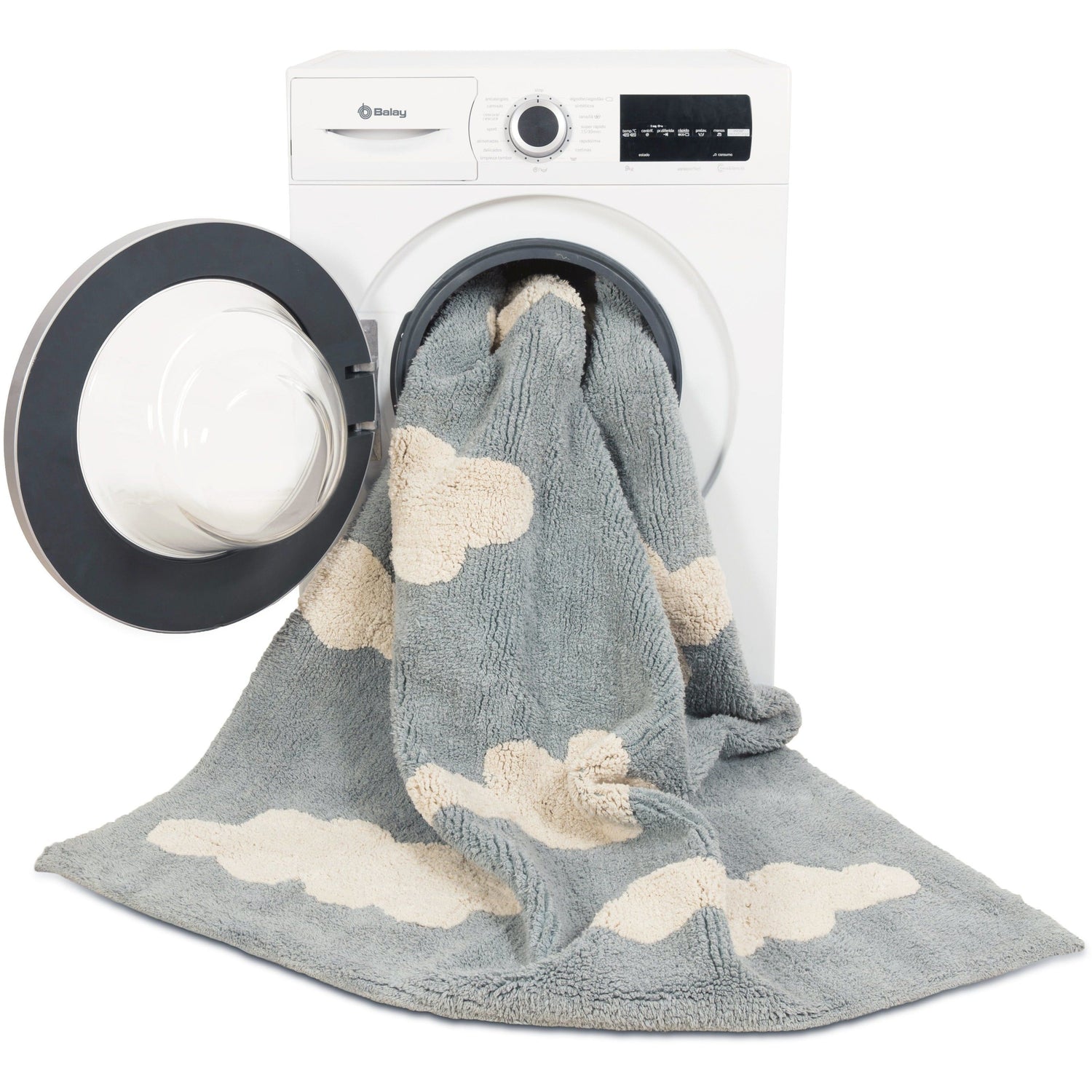 Rugs by Roo | Lorena Canals Clouds Vintage Blue Machine Washable Area Rug-C-CL-VB