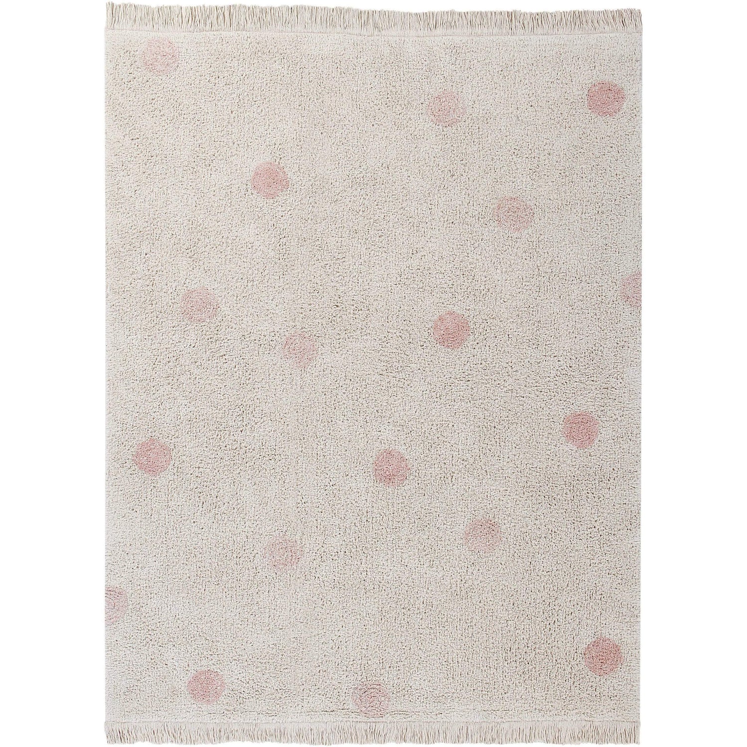 Hippy Dots Natural Vintage Nude Washable Area Rug