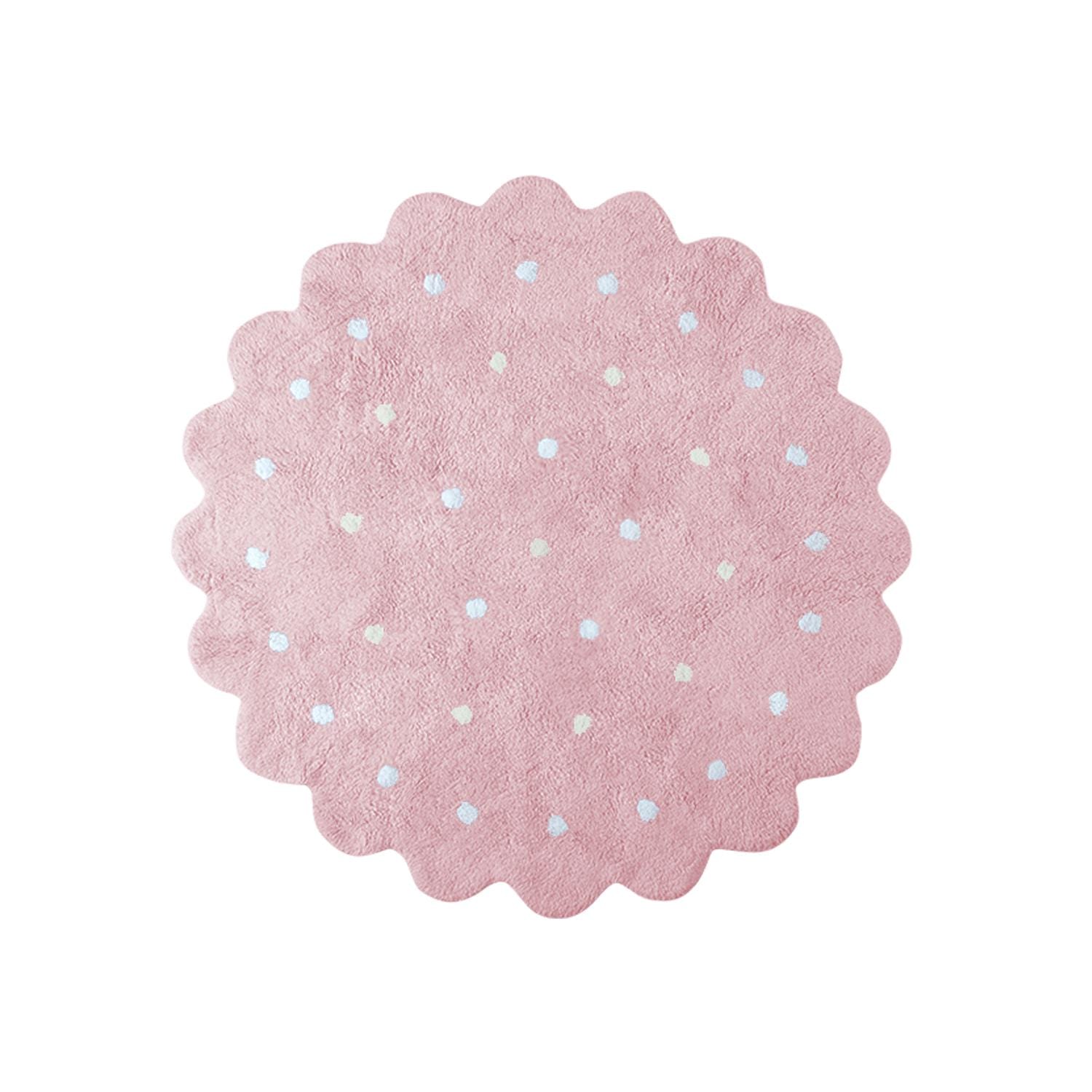 Rugs by Roo | Lorena Canals Little Biscuit Pink Machine Washable Area Rug-C-13301