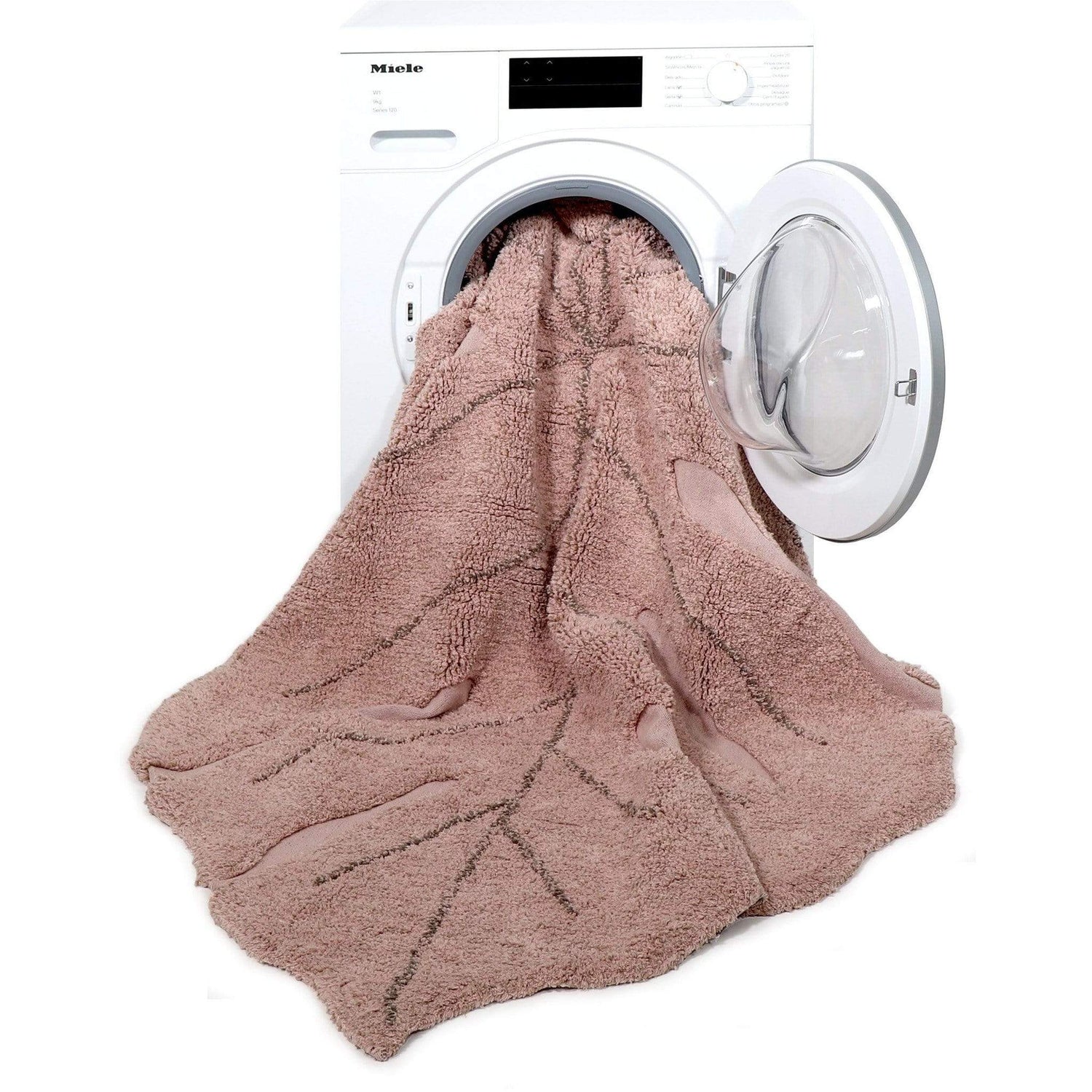 Rugs by Roo | Lorena Canals Monstera Vintage Nude Washable Area Rug-C-MON-VNU