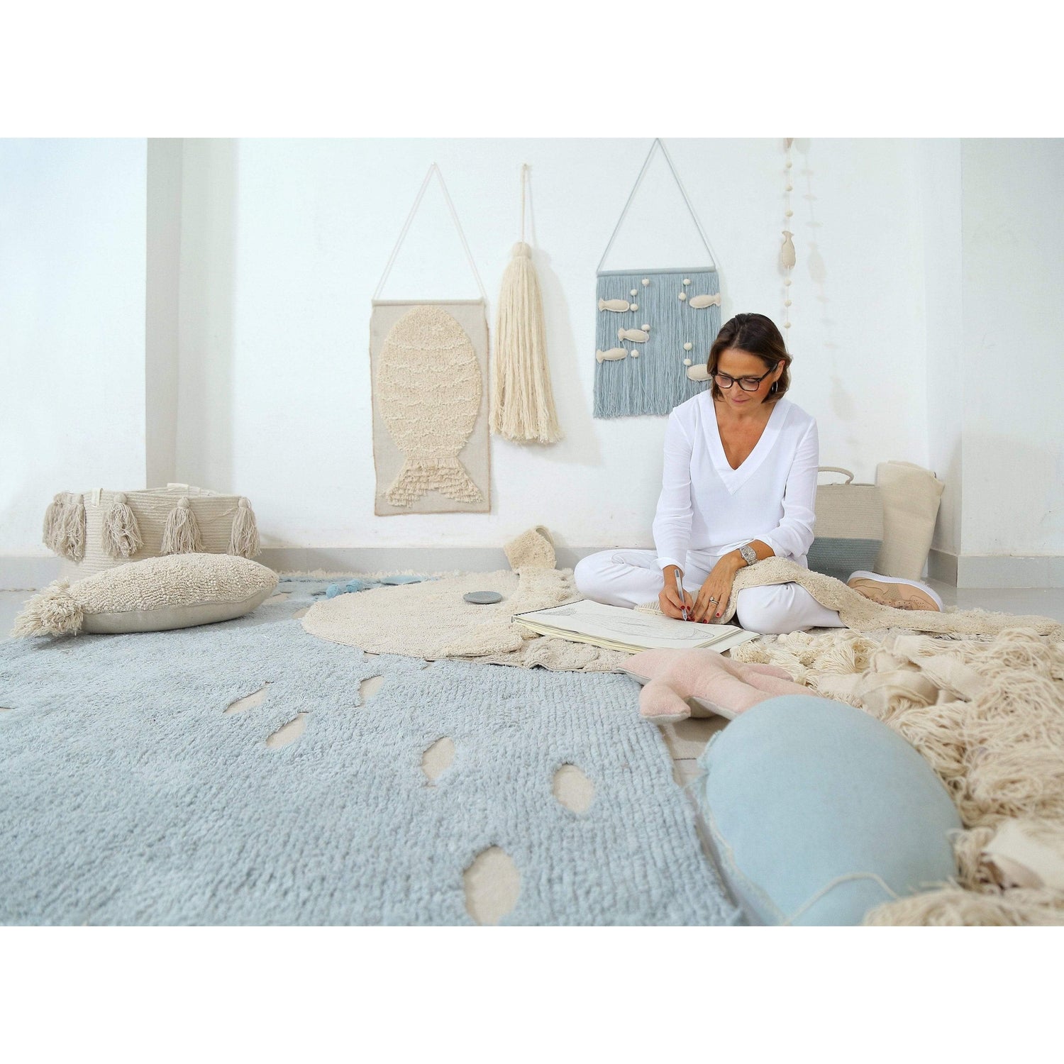 Rugs by Roo | Lorena Canals Ocean Shore Machine Washable Area Rug-C-OCEAN