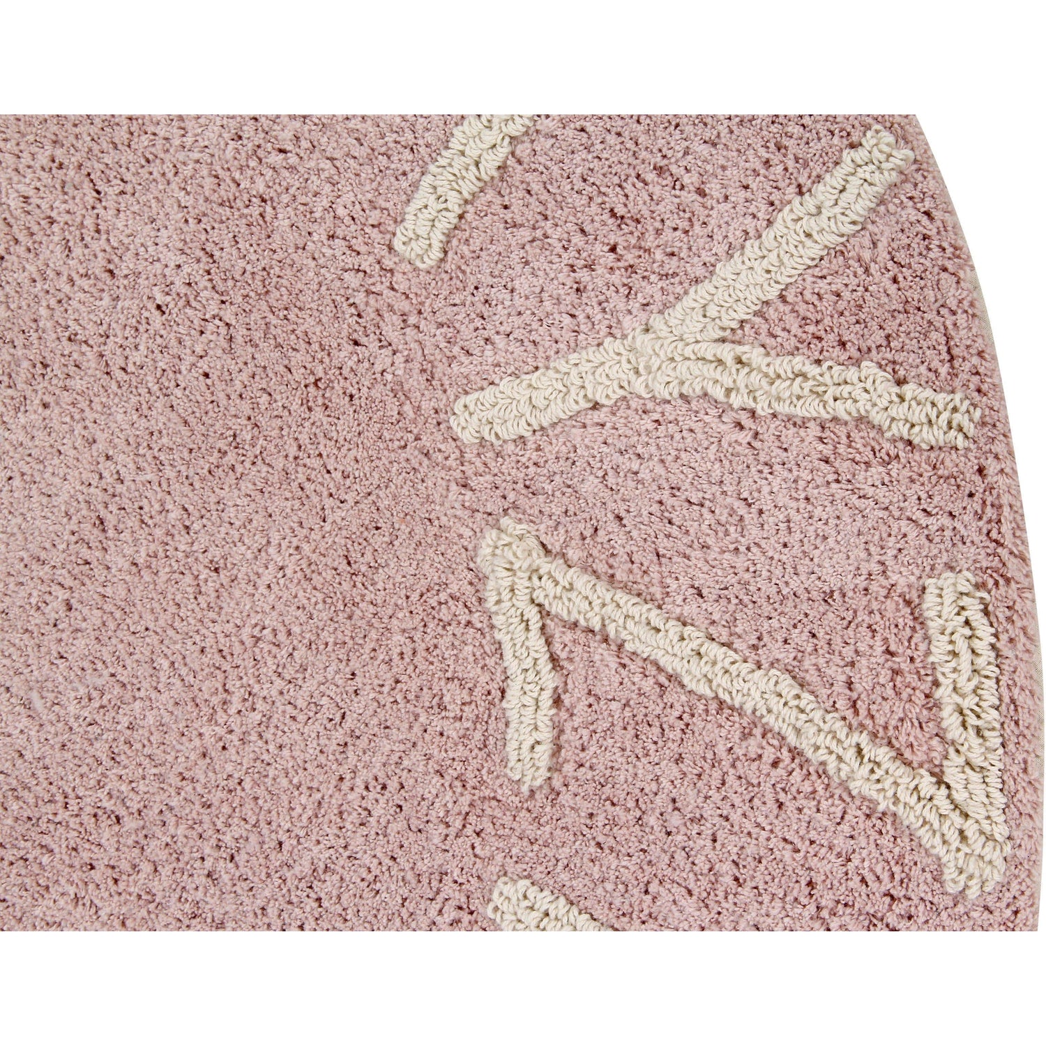 Rugs by Roo | Lorena Canals Round ABC Vintage Nude Natural Machine Washable Kids Area Rug-C-ABC-VNN