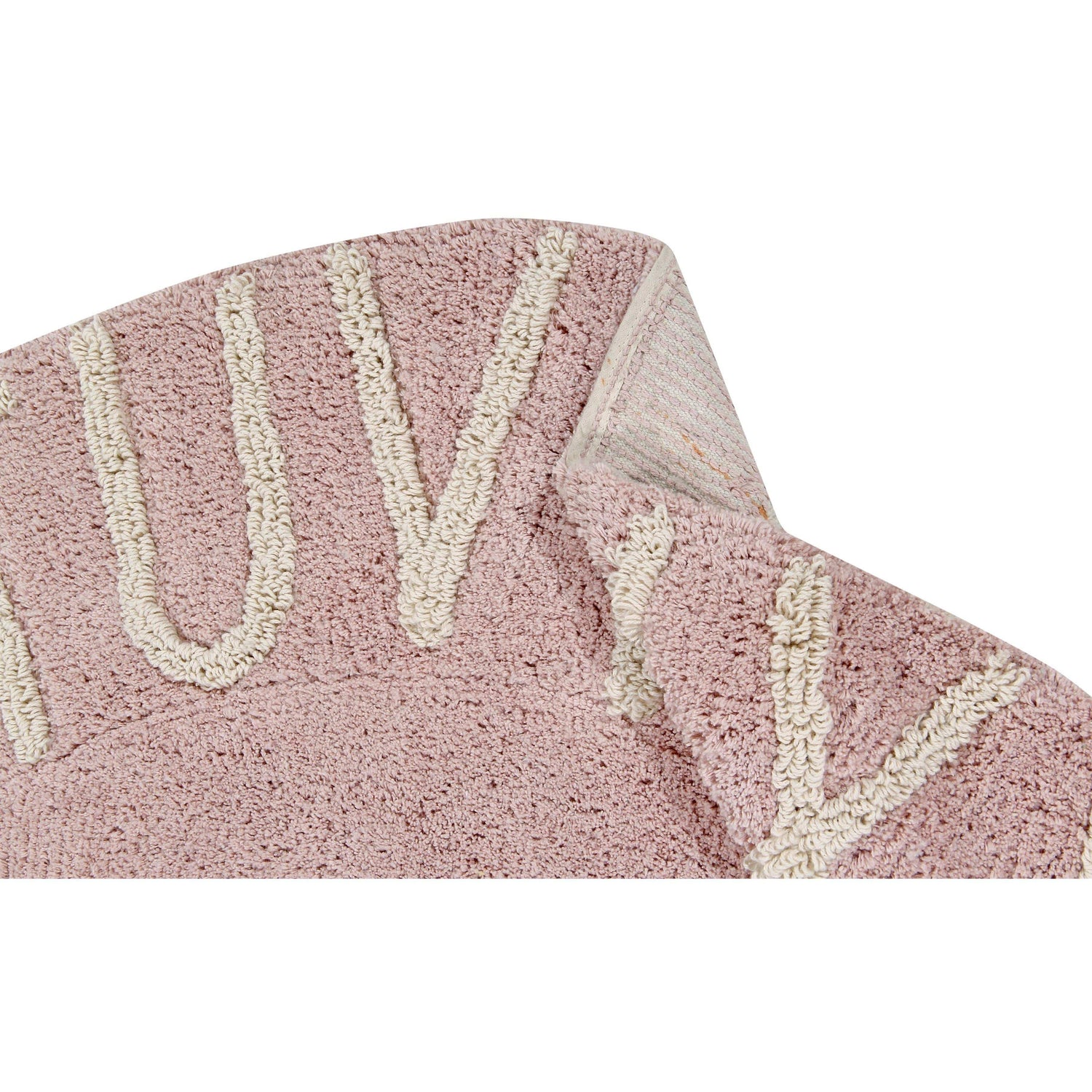 Rugs by Roo | Lorena Canals Round ABC Vintage Nude Natural Machine Washable Kids Area Rug-C-ABC-VNN