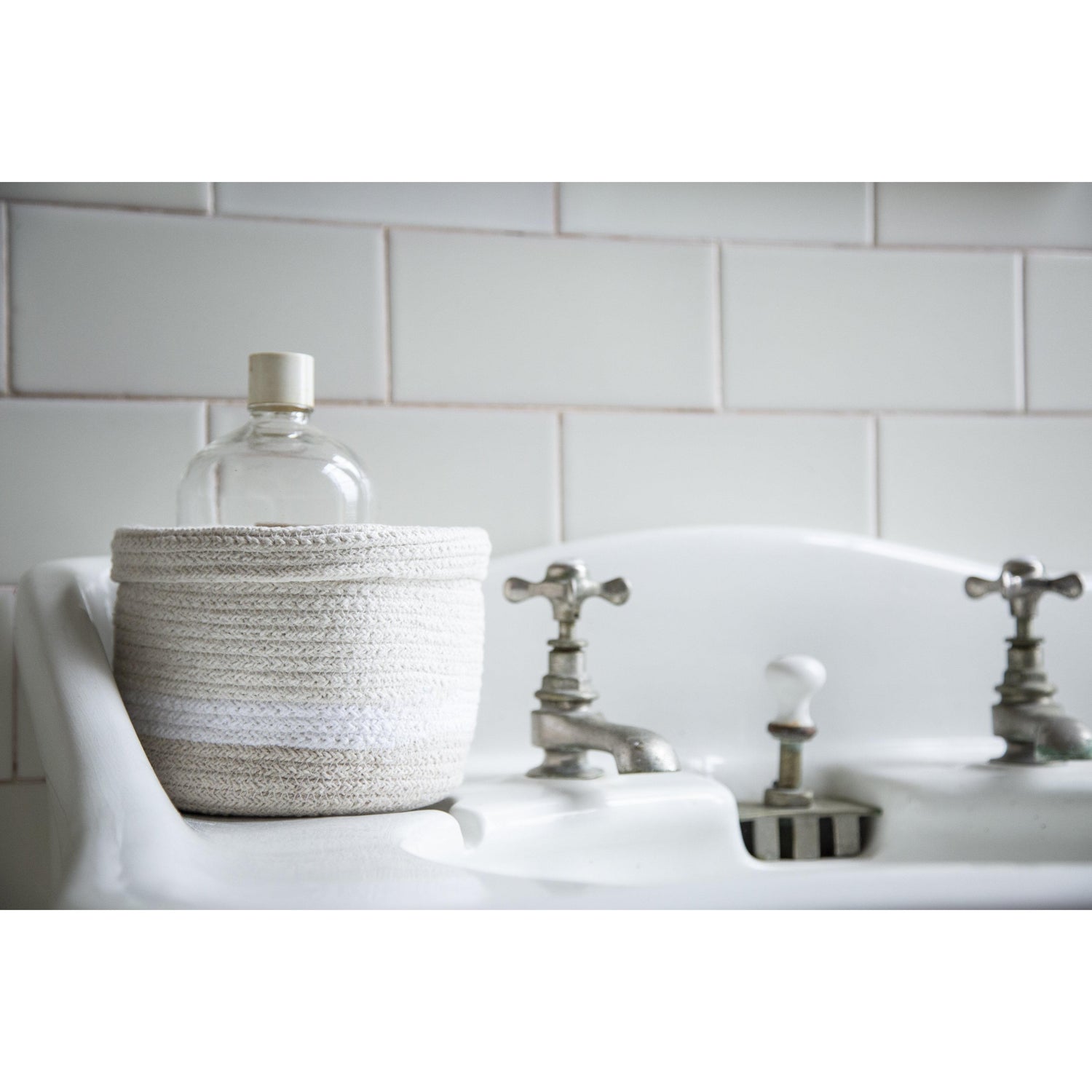 Rugs by Roo | Lorena Canals Mini Tricolor Ivory Basket-BSK-TRIC-IVO