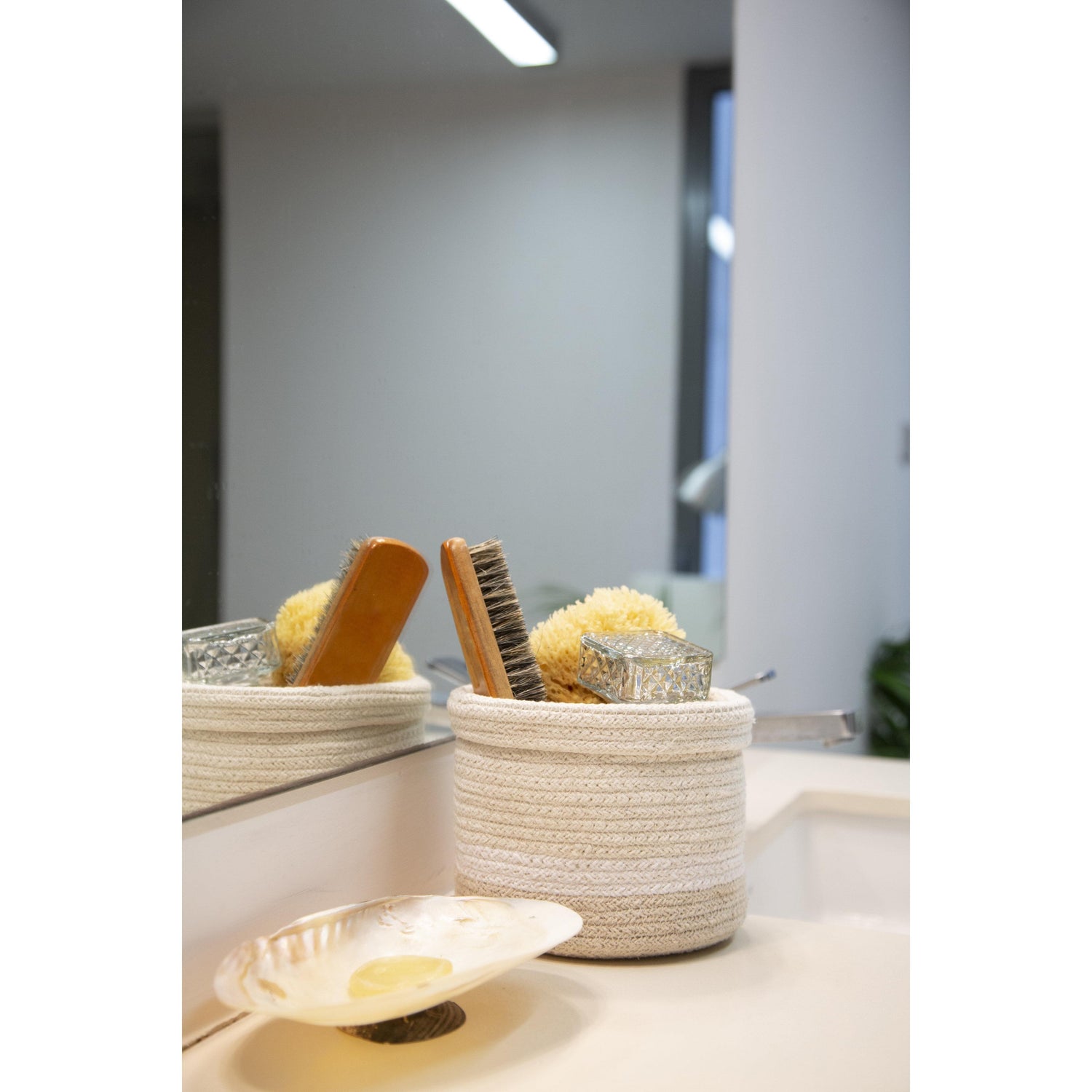 Rugs by Roo | Lorena Canals Mini Tricolor Ivory Basket-BSK-TRIC-IVO