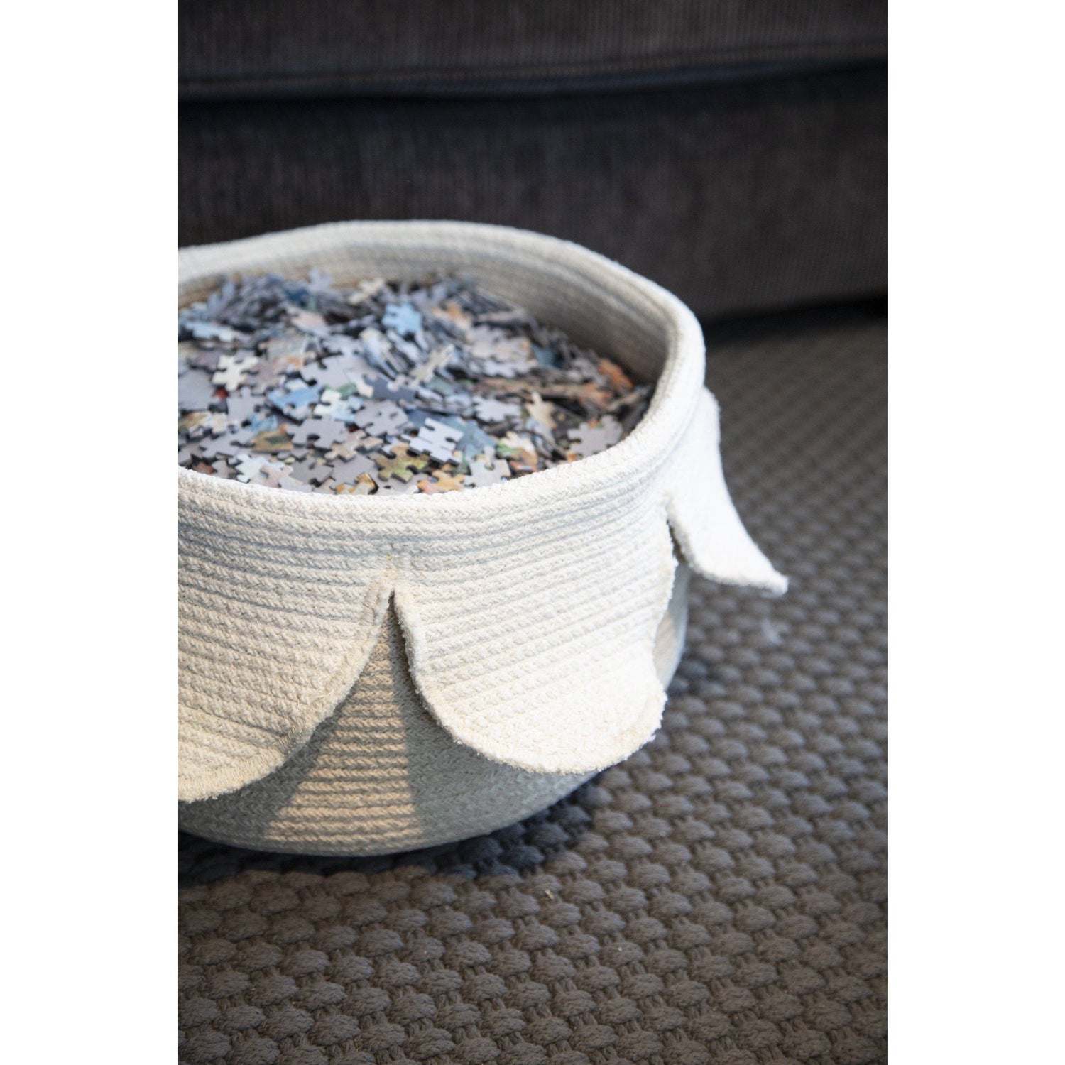 Rugs by Roo | Lorena Canals Petals Ivory Natural Basket-BSK-PETALS-IVO