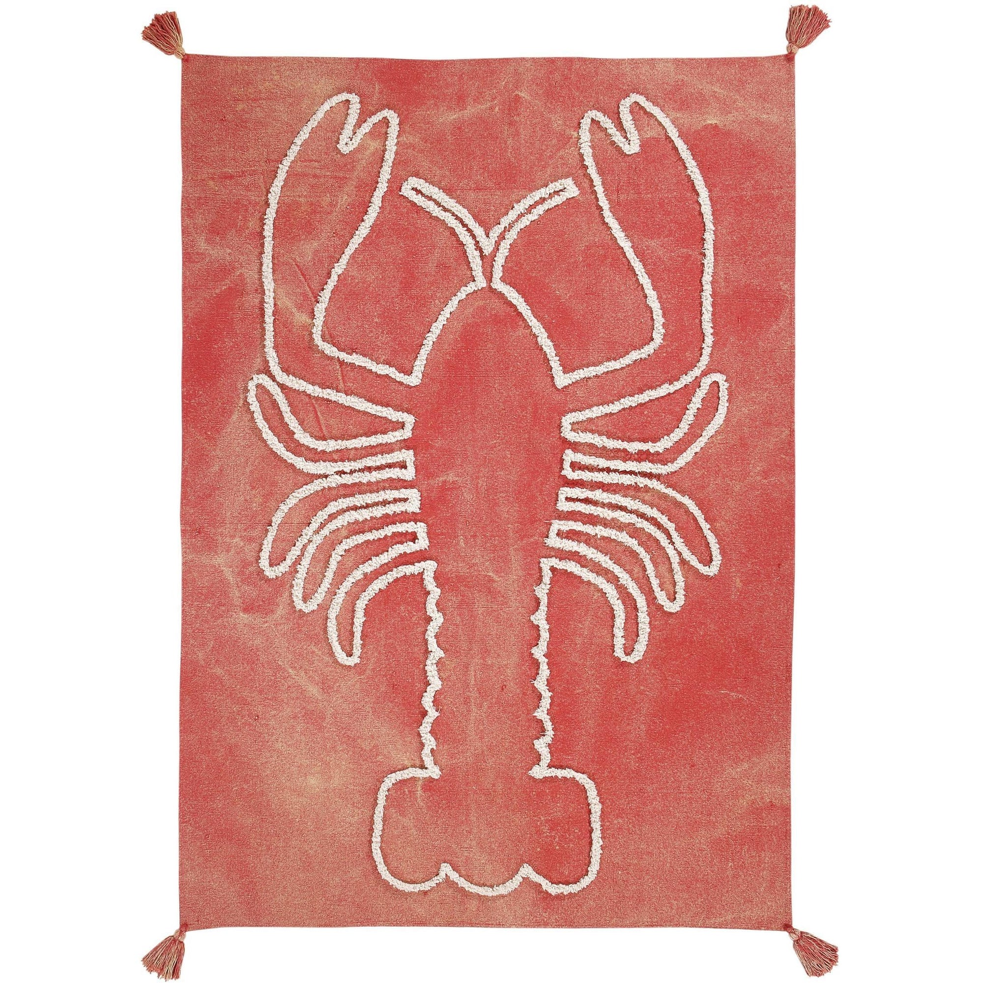 Rugs by Roo | Lorena Canals Giant Lobster Brick Red Wall Hanging-HANG-GIANT-LOB