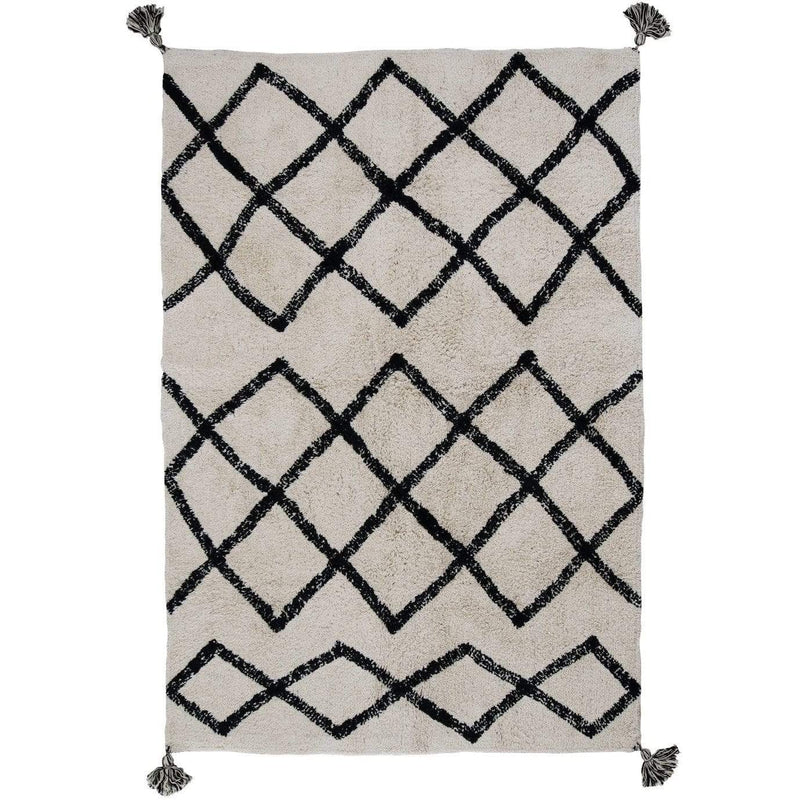Cotton Berber Black Washable Area Rug, Oh Happy Home! GoodWeave