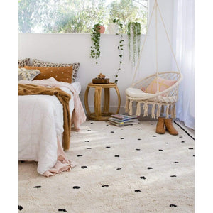Cotton Berber Going Dotty Black Washable Area Rug by Oh Happy Home! - Rugs  by Roo