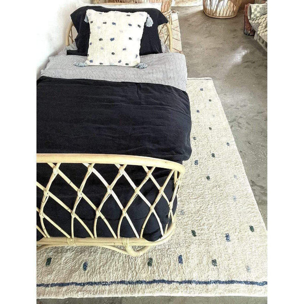 Cotton Berber Going Dotty Black Washable Area Rug by Oh Happy Home