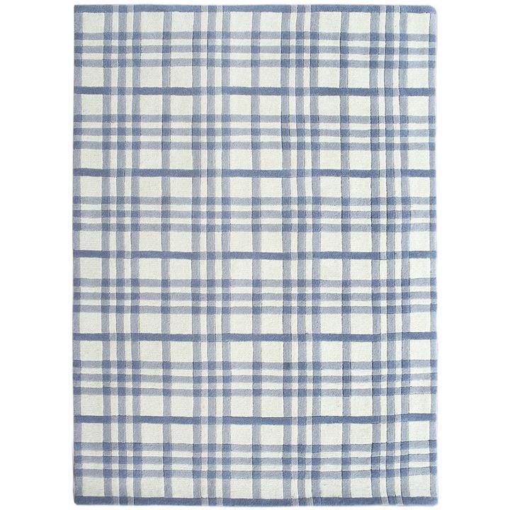 Rugs by Roo | Organic Weave Aspen Plaid Grey Wool Rug-OW-ASPGRY-0508